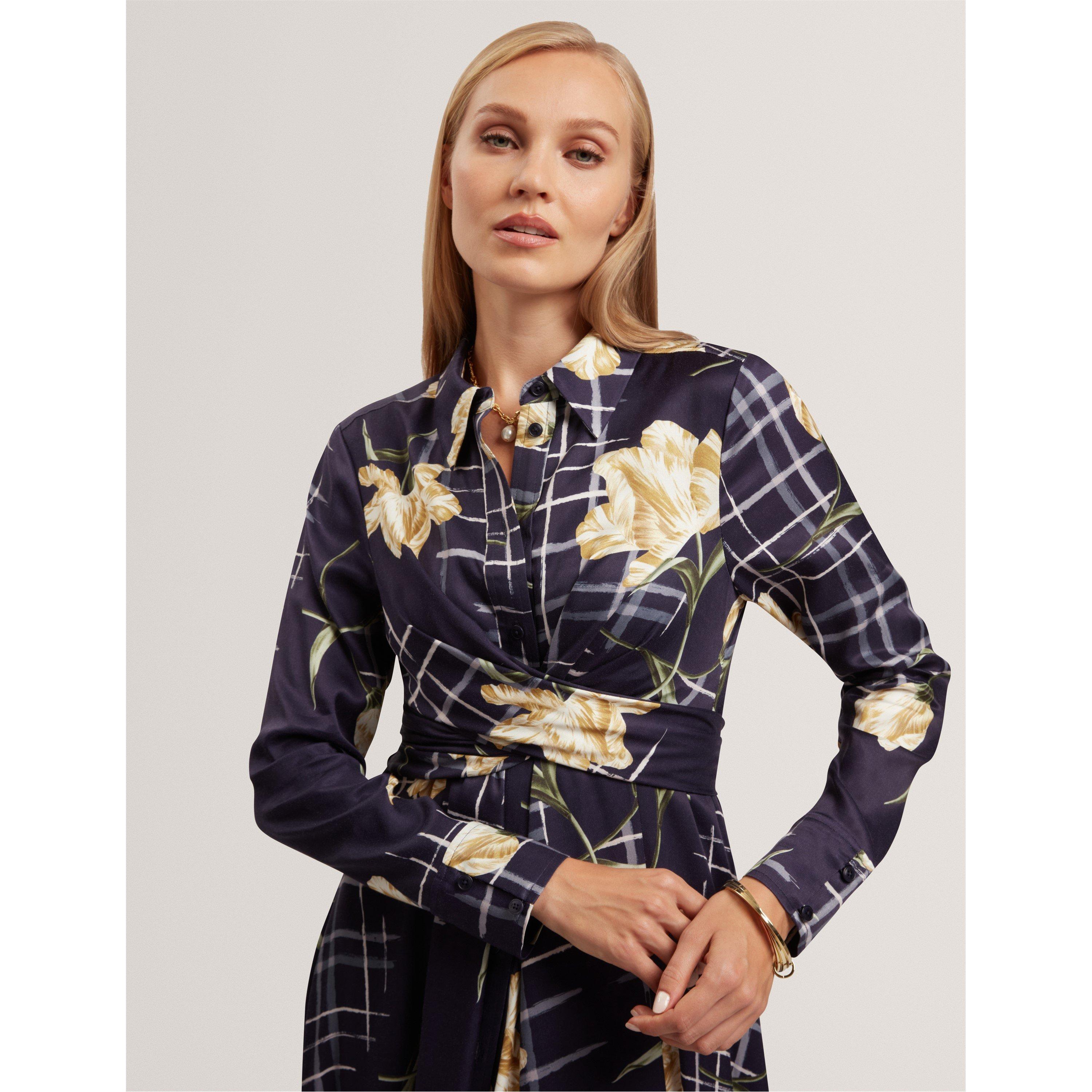 Navy - Ted Baker - Ted LS PrintMidi Drs Ld61 - 4