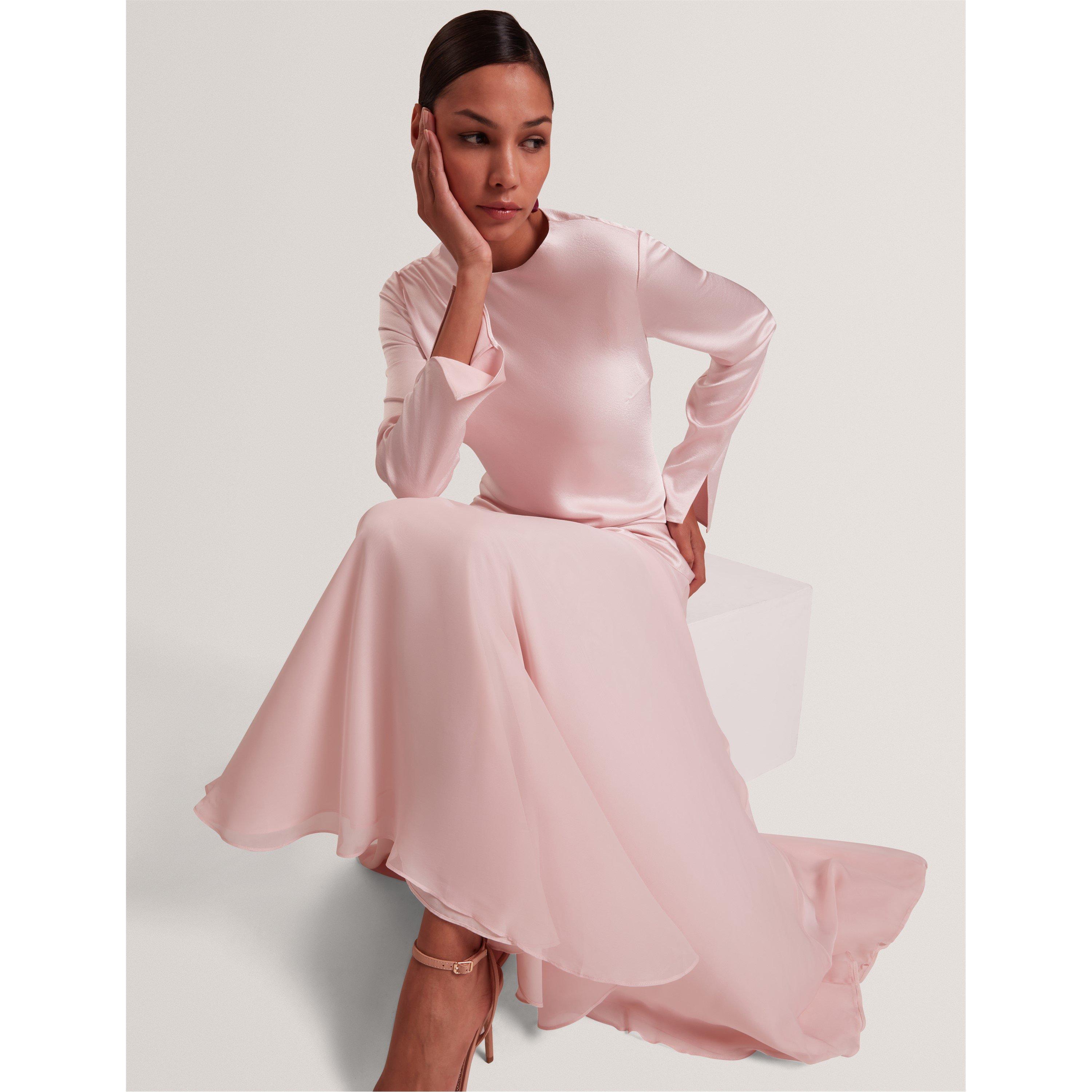 Pink - Ted Baker - Women's Long Sleeve Maxi Dress - 4