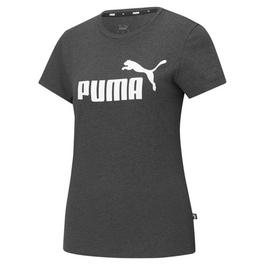 Puma flocked-logo cropped T-shirt