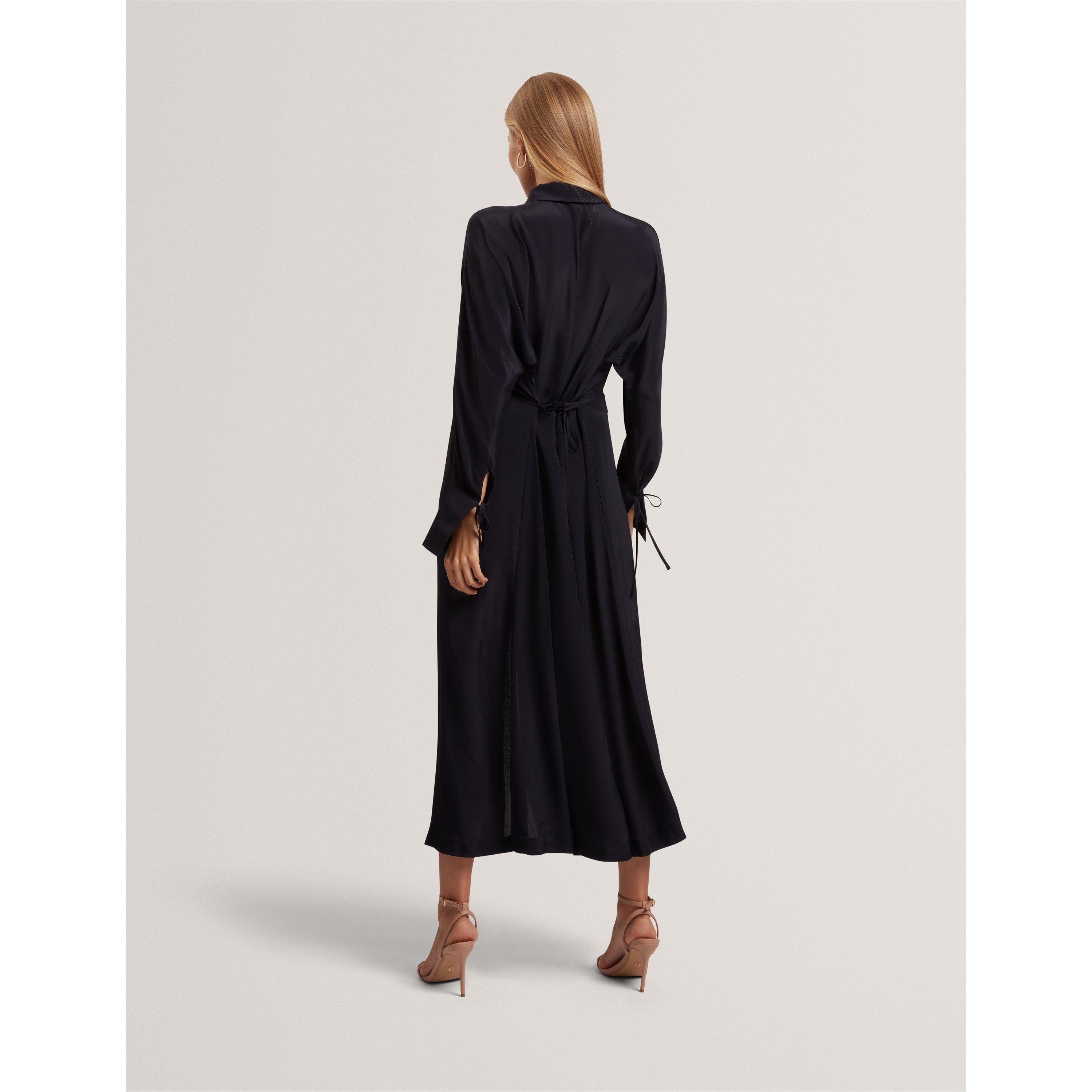 Navy - Ted Baker - Women's Midi Shirt Dress - 3