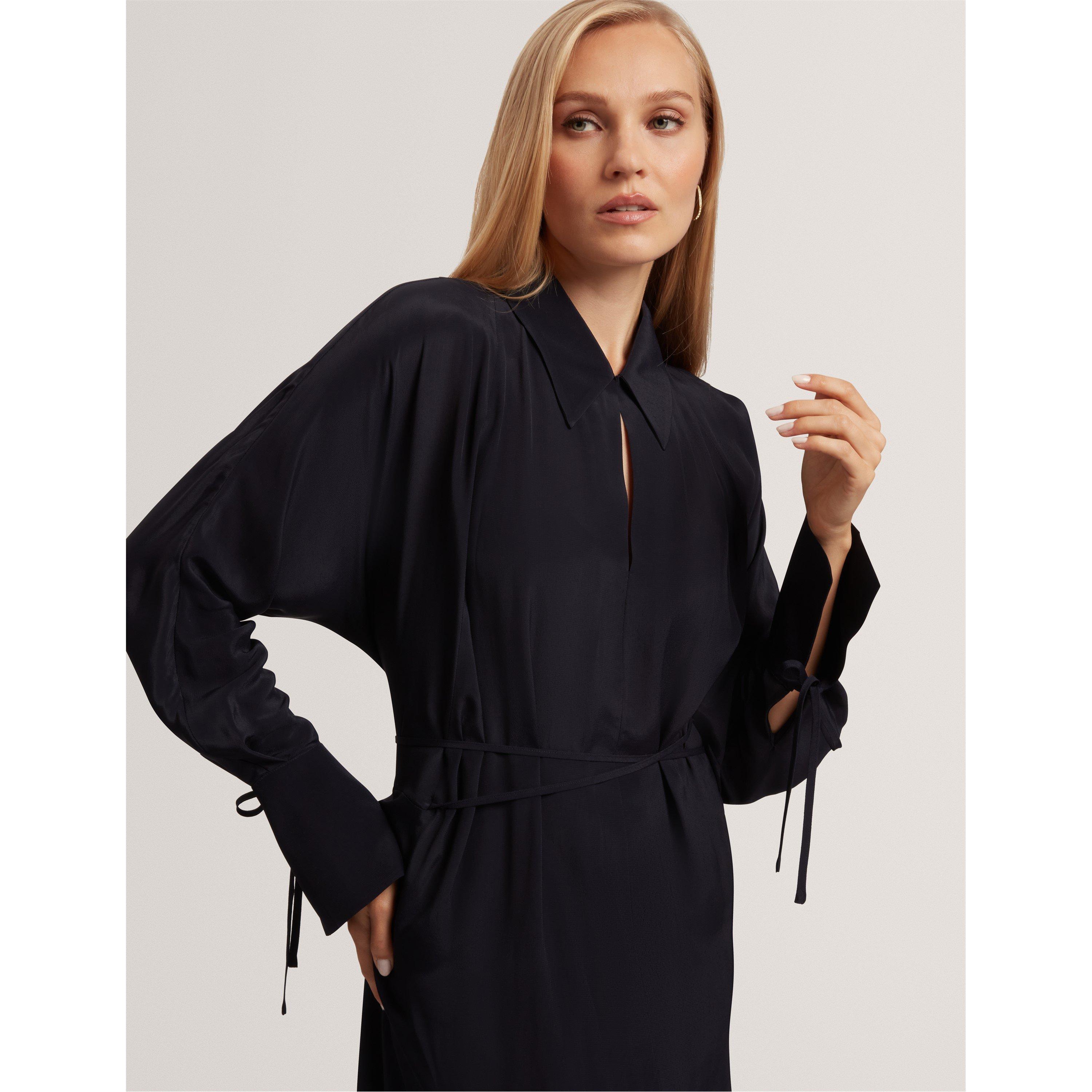 Navy - Ted Baker - Women's Midi Shirt Dress - 4