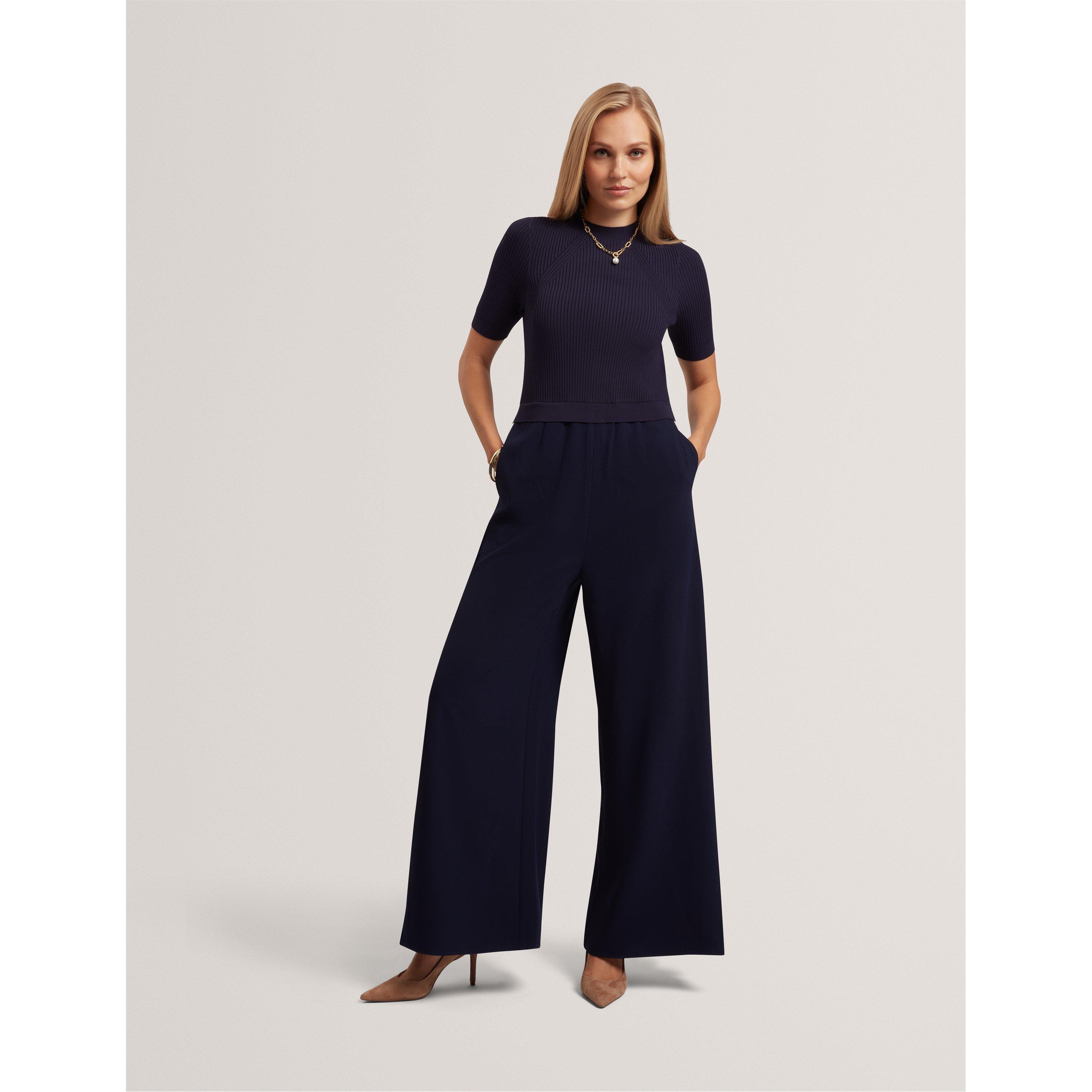 Navy - Ted Baker - Ted KnitTop Jumpsuit Ld61 - 2