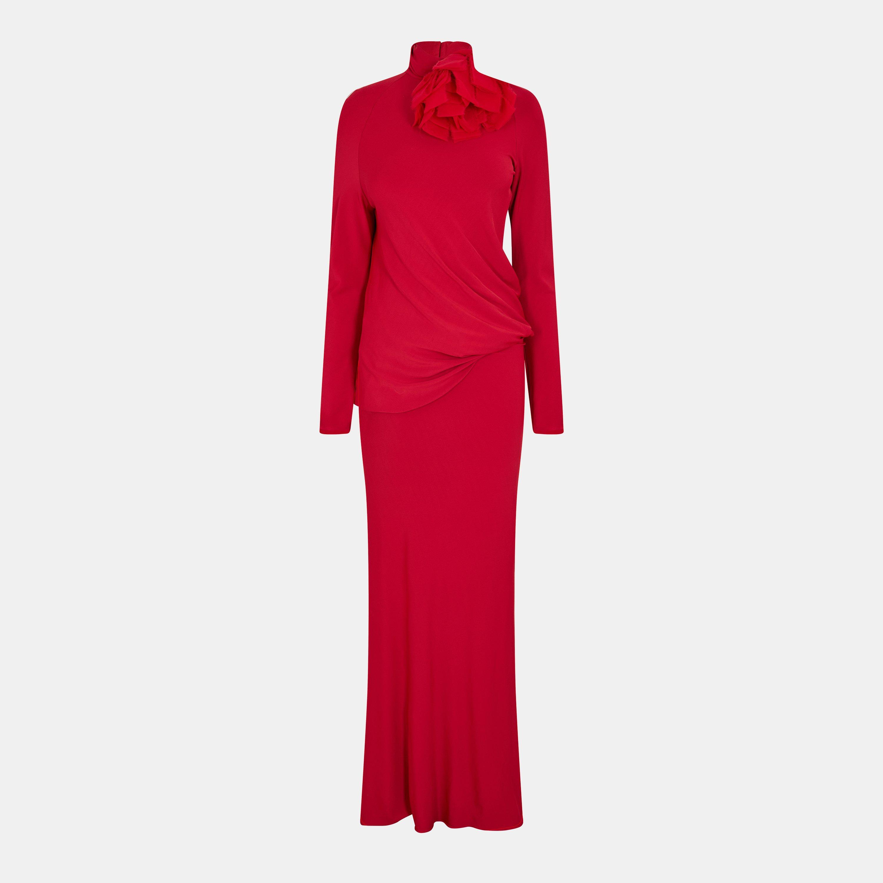 Magda Butrym Women's Long Maxi Dress - Red - Size 10 (S)