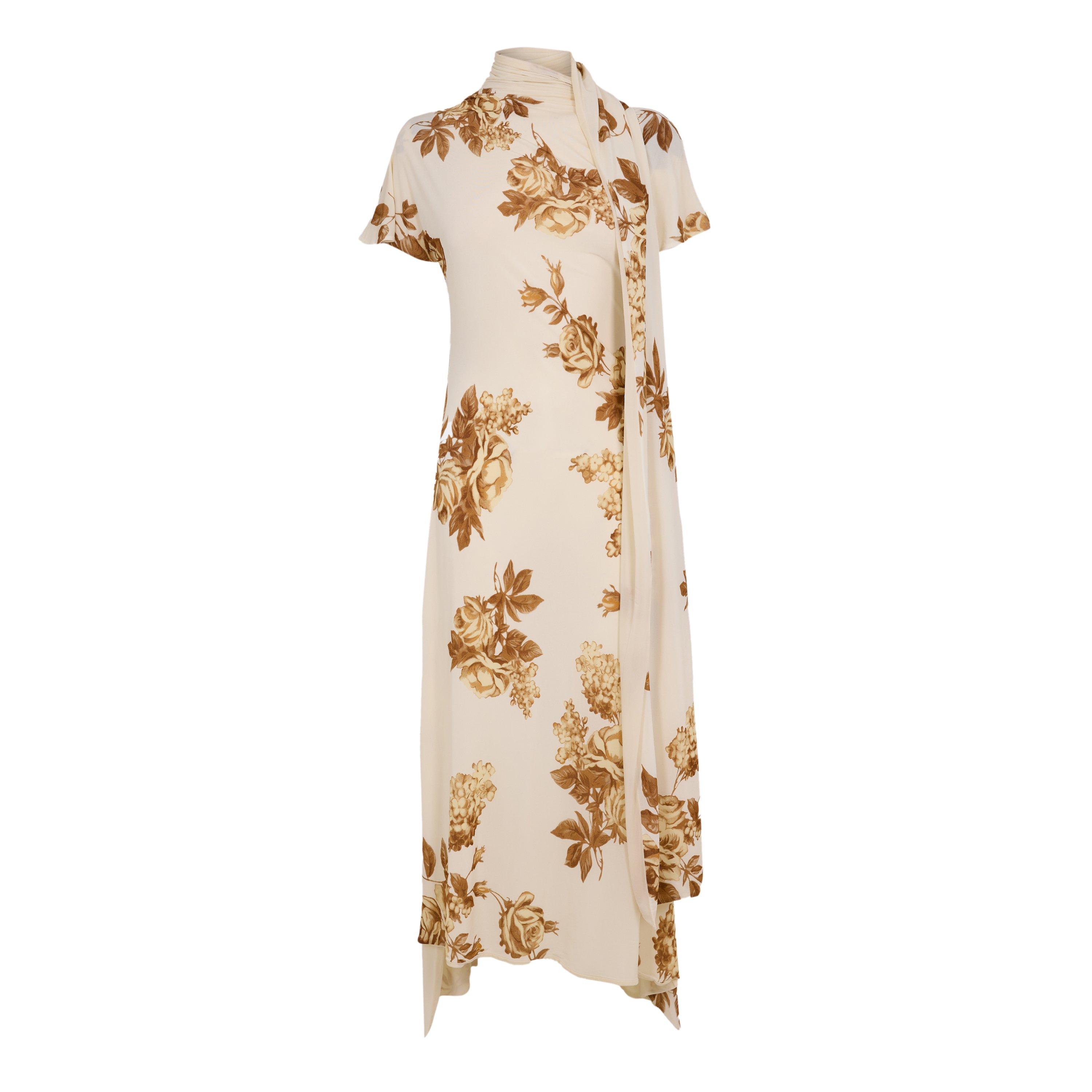 Cream Print - Magda Butrym - Women's Long Maxi Dress - 1