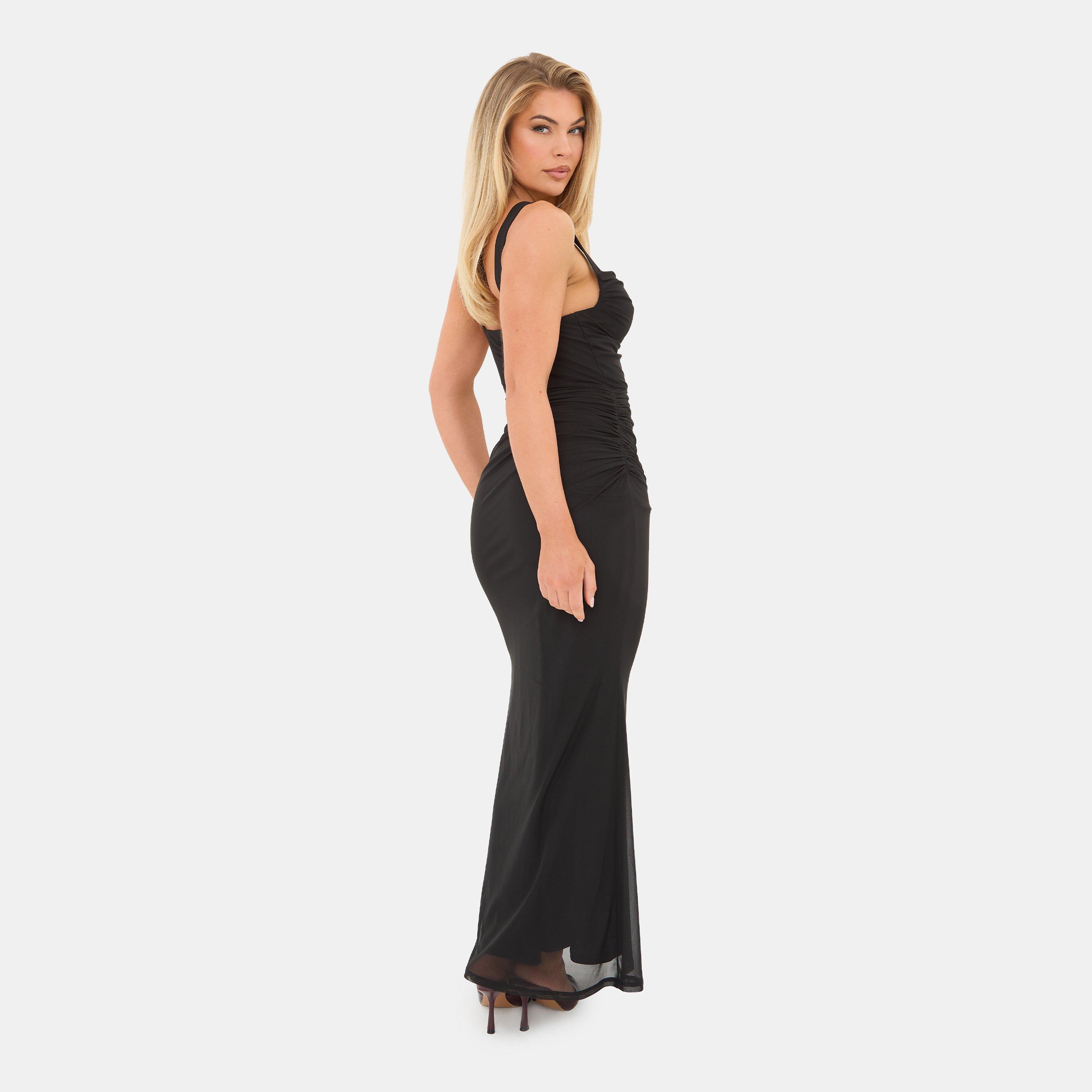 Black - I Saw It First - Mesh Maxi Dress - 3