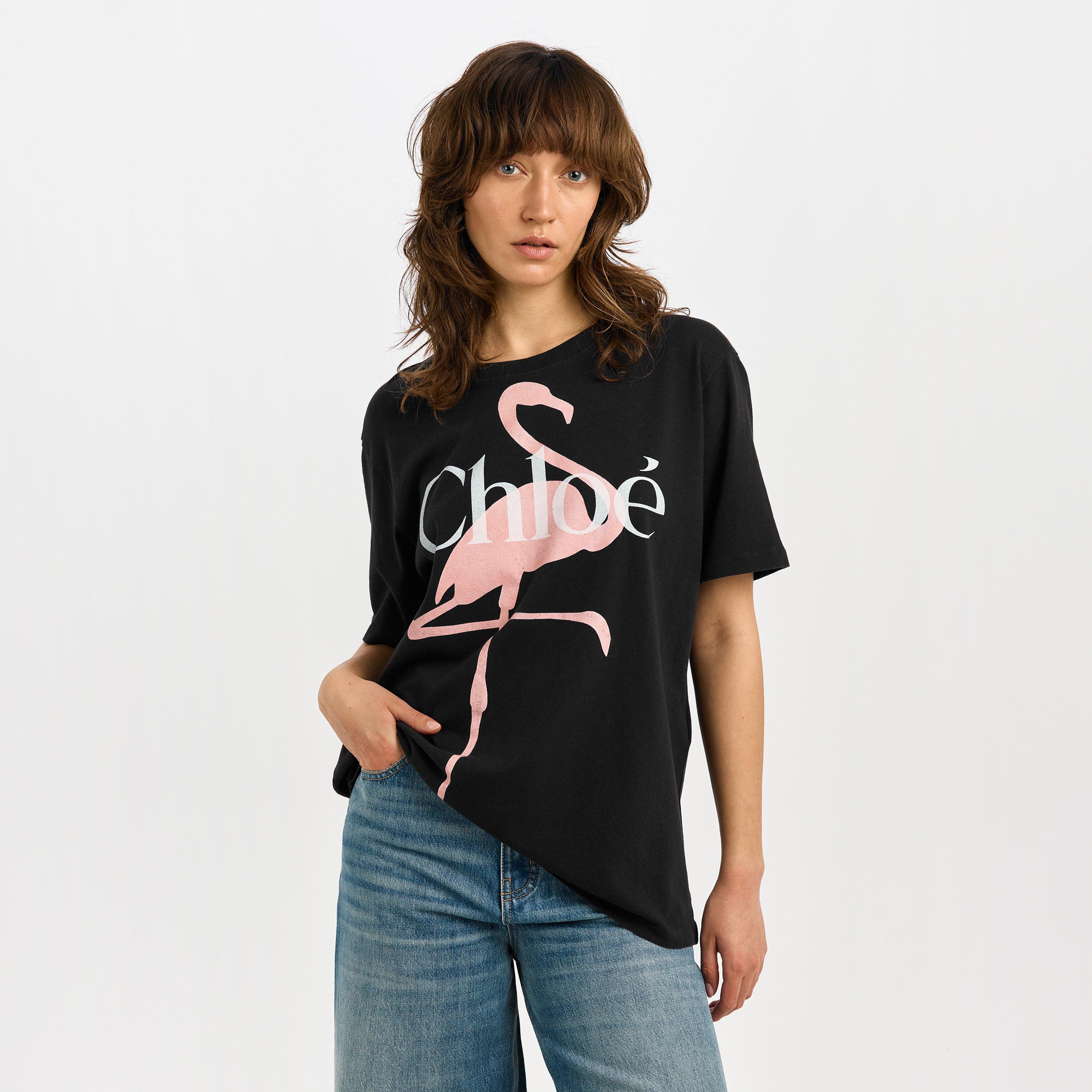 Ash Black - Chloe - Women's Flamingo T Oversized T-Shirt - 3