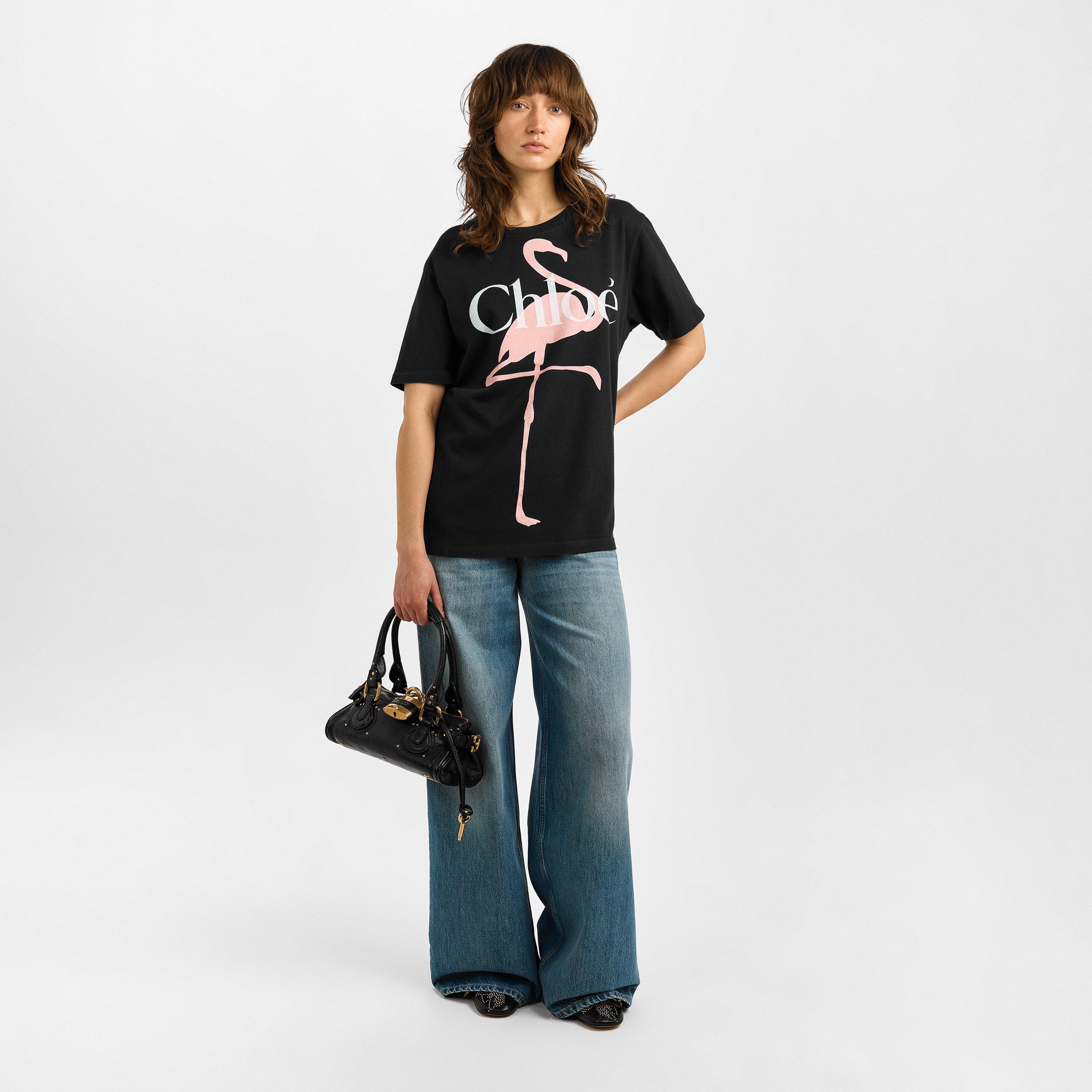 Ash Black - Chloe - Women's Flamingo T Oversized T-Shirt - 6