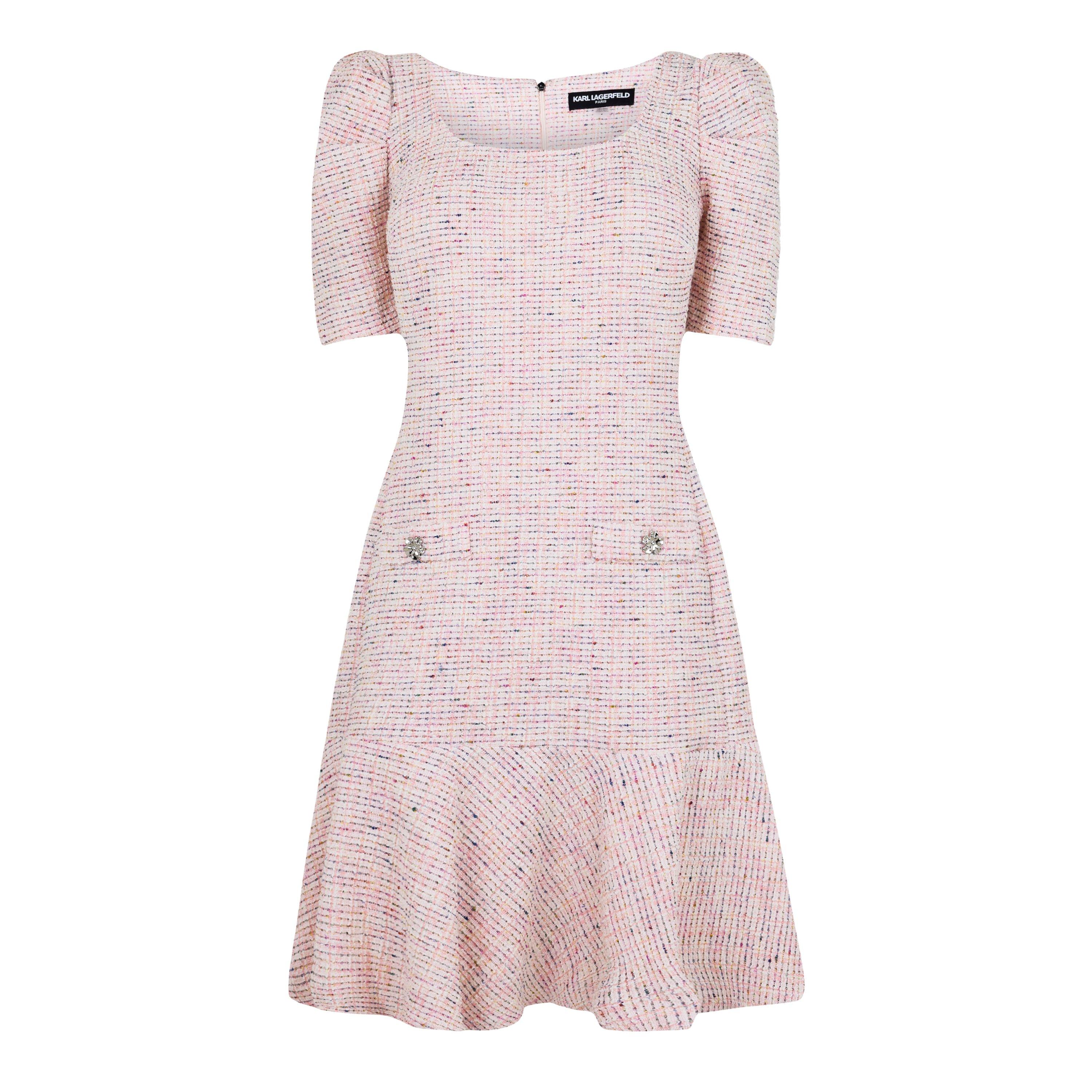 Pink Multi - Karl Lagerfeld - Karl U Nk Tweed Drs Ld62 - 1