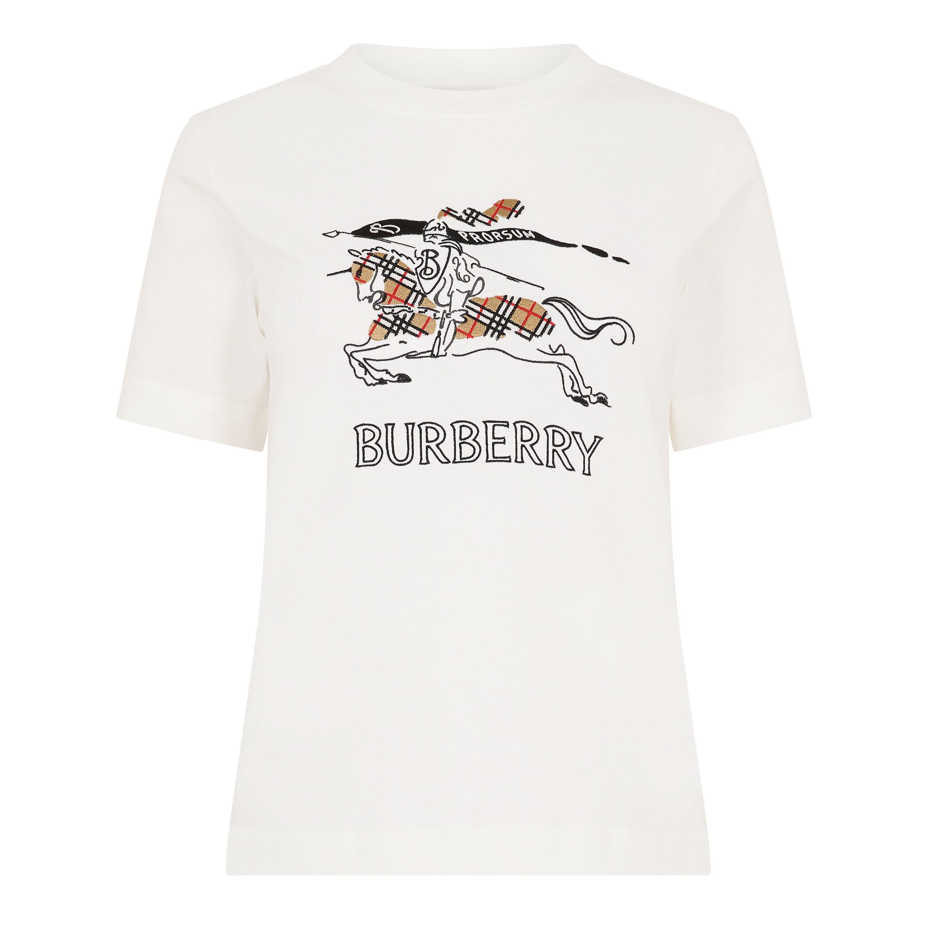 Burberry Women's Burb Frankie EKD T-Shirt - Chalk - Size 10 (S)