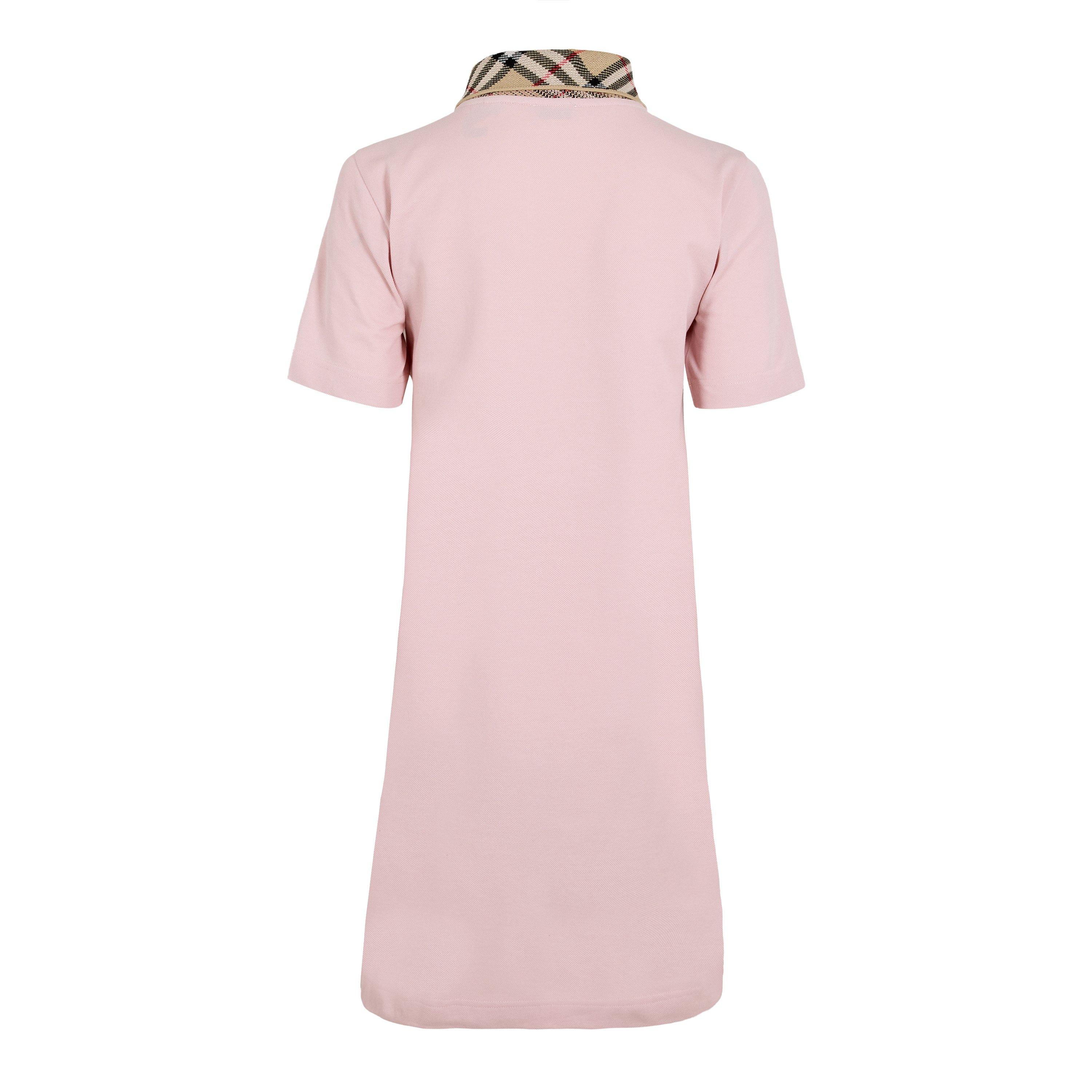 Posy Pink - Burberry - Women's Burb Iris Check Polo Dress - 2