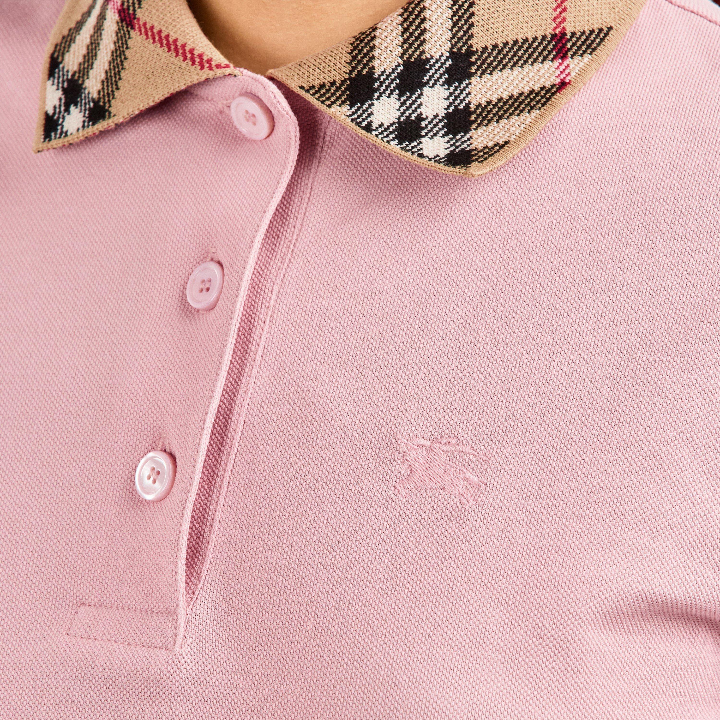 Posy Pink - Burberry - Women's Burb Iris Check Polo Dress - 5