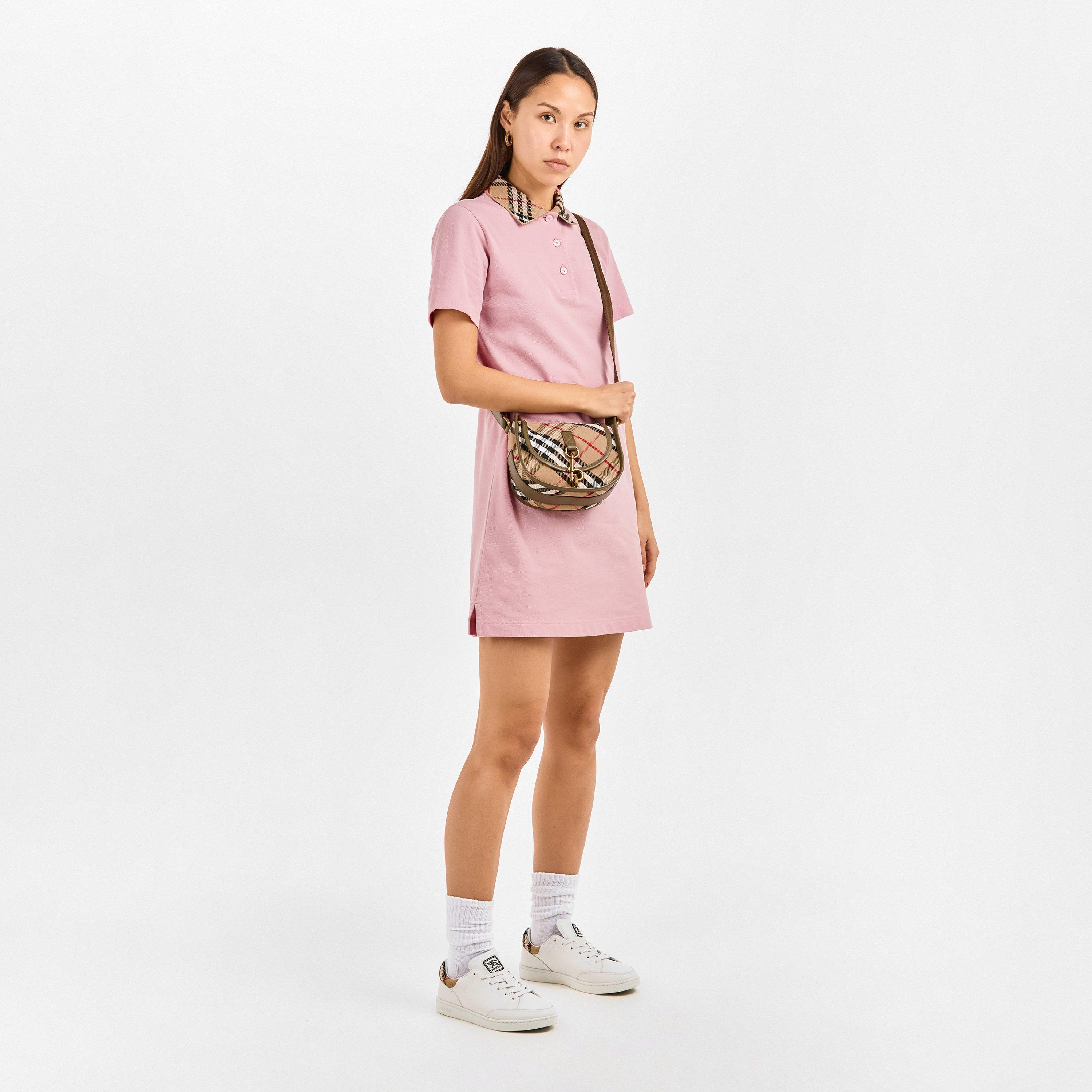 Posy Pink - Burberry - Women's Burb Iris Check Polo Dress - 6