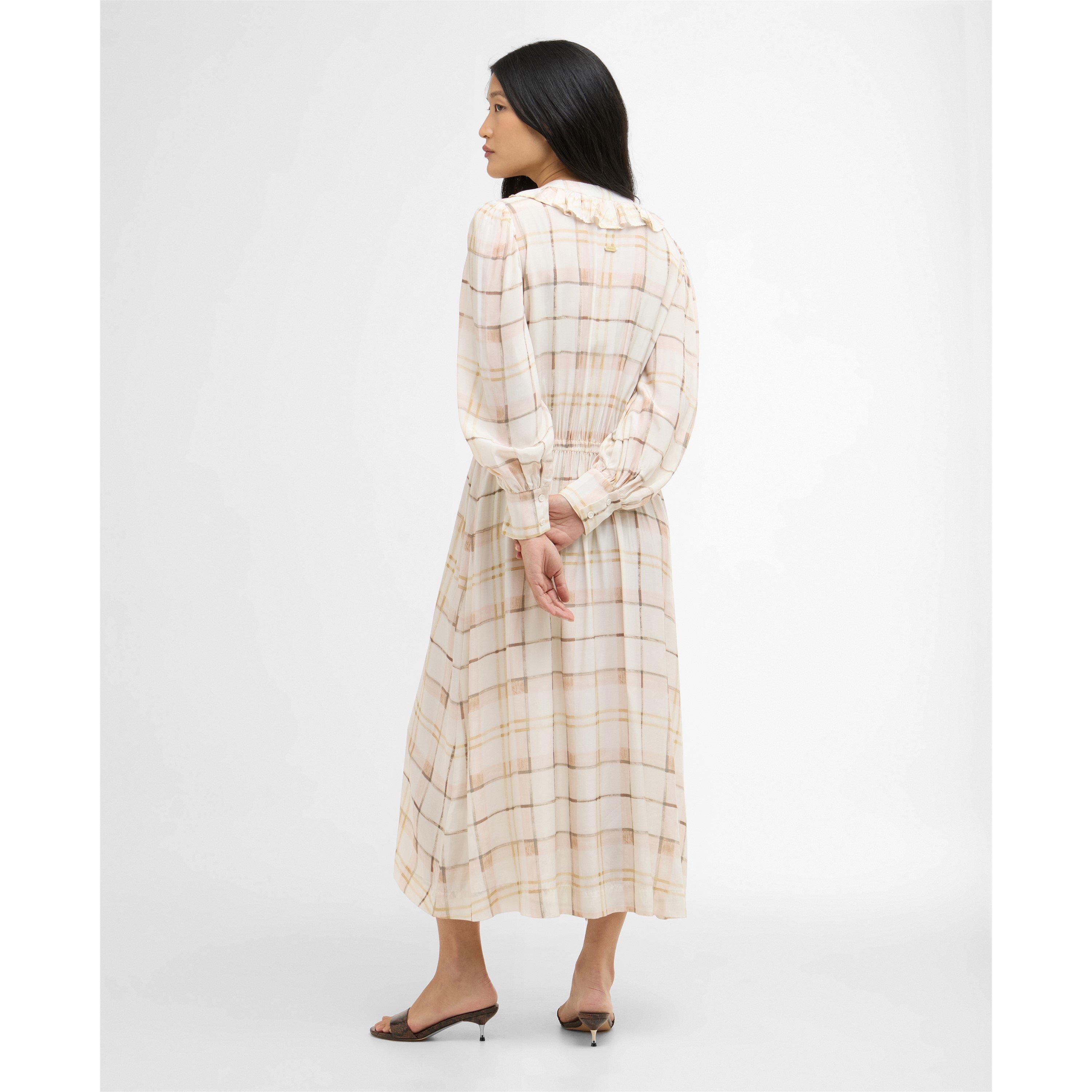 Silver Check - Barbour - Womens Asker Midi Dress - 3