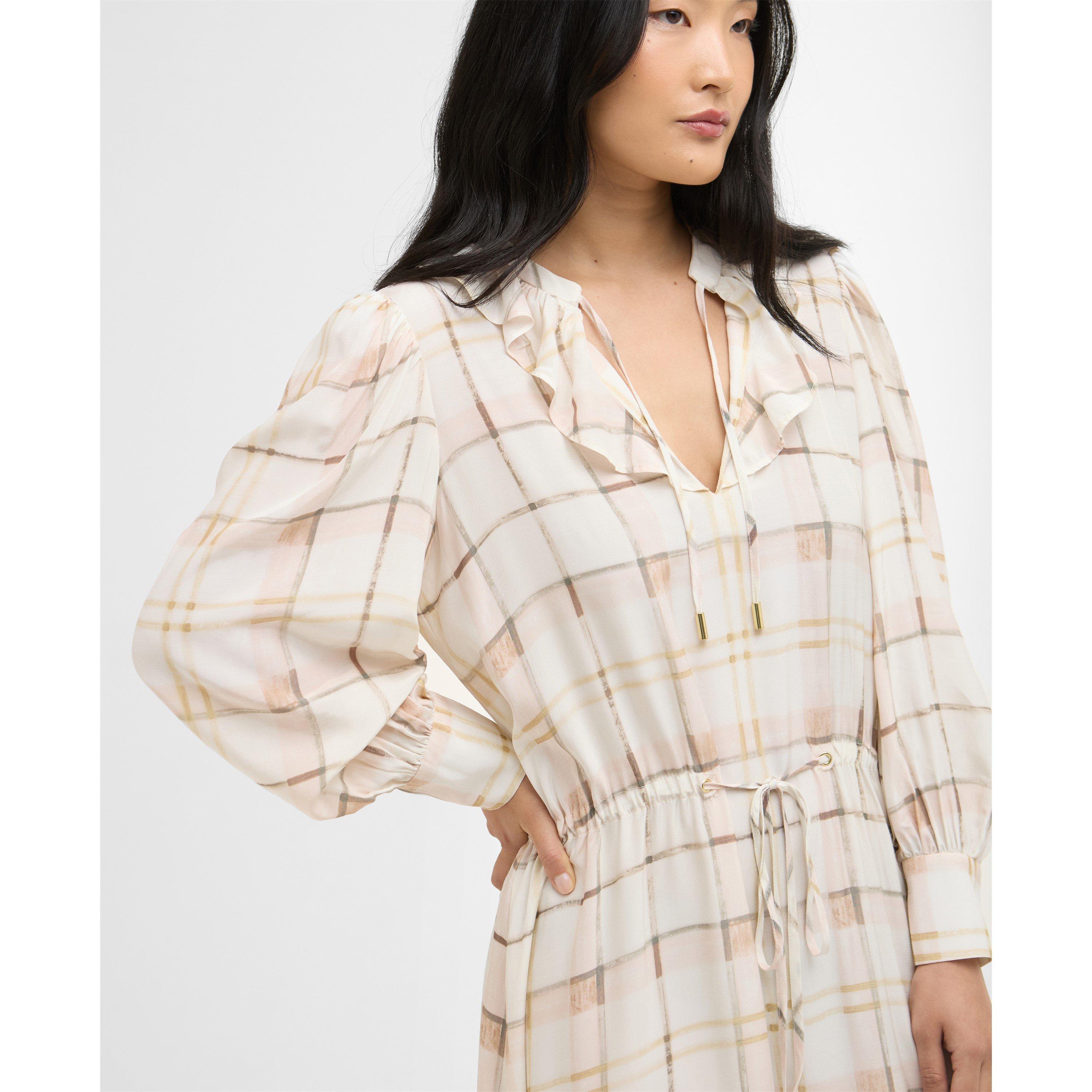 Silver Check - Barbour - Womens Asker Midi Dress - 4