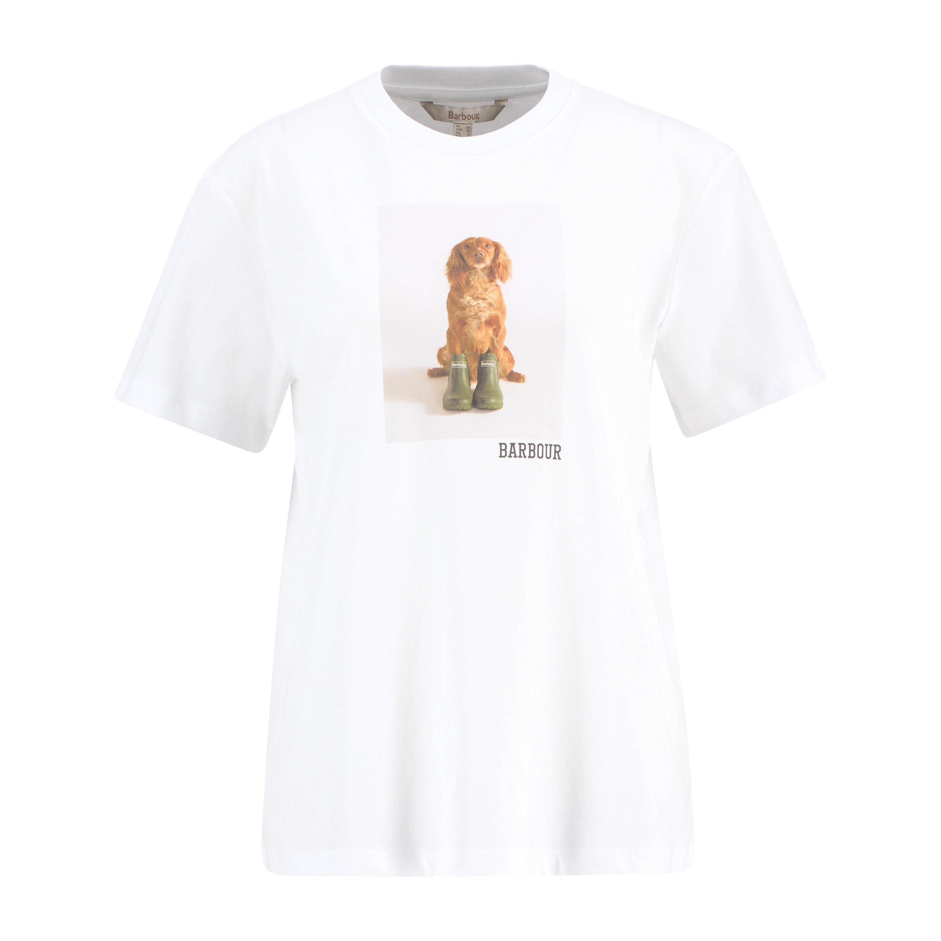 White - Barbour - Womens Bedale T-Shirt - 1