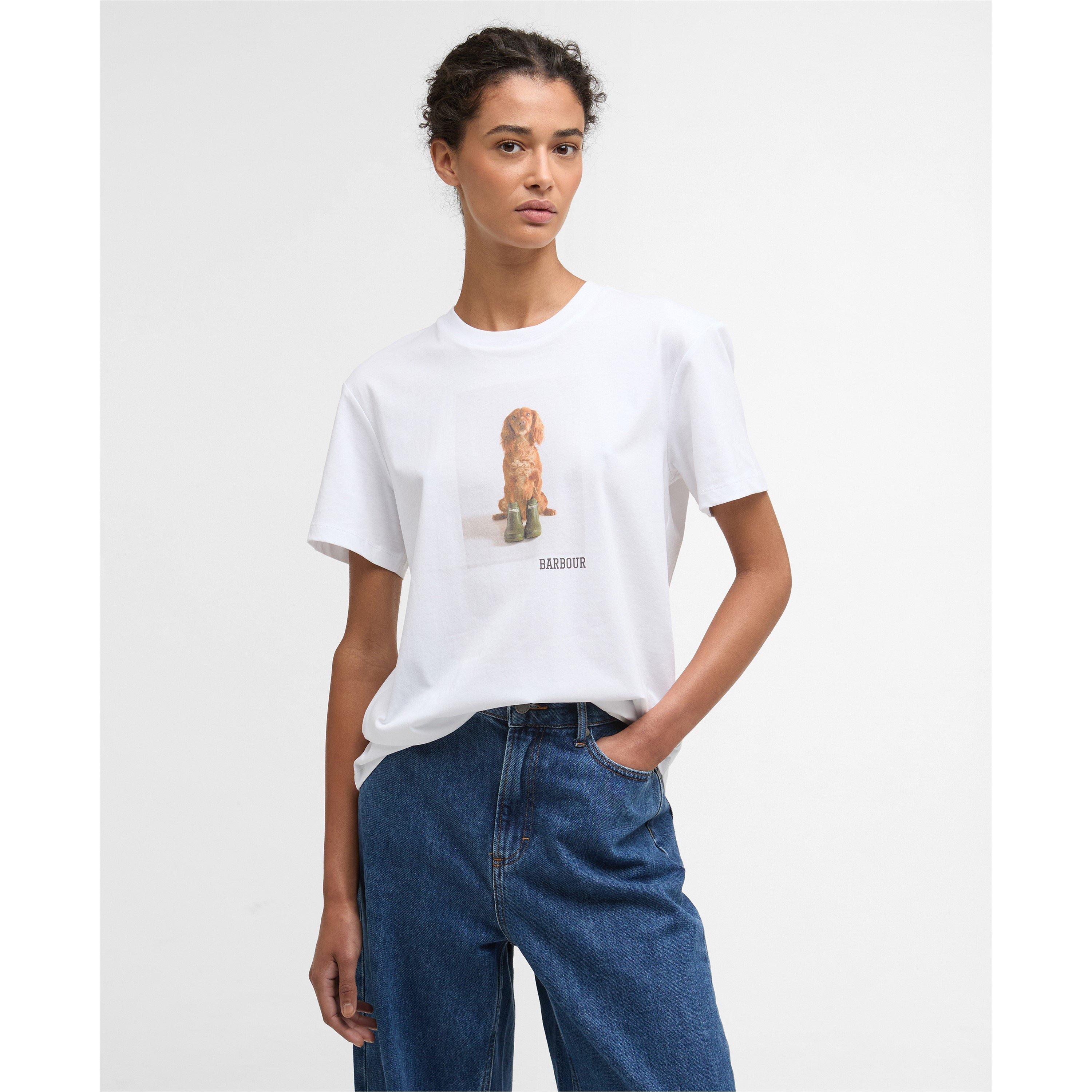 White - Barbour - Womens Bedale T-Shirt - 2