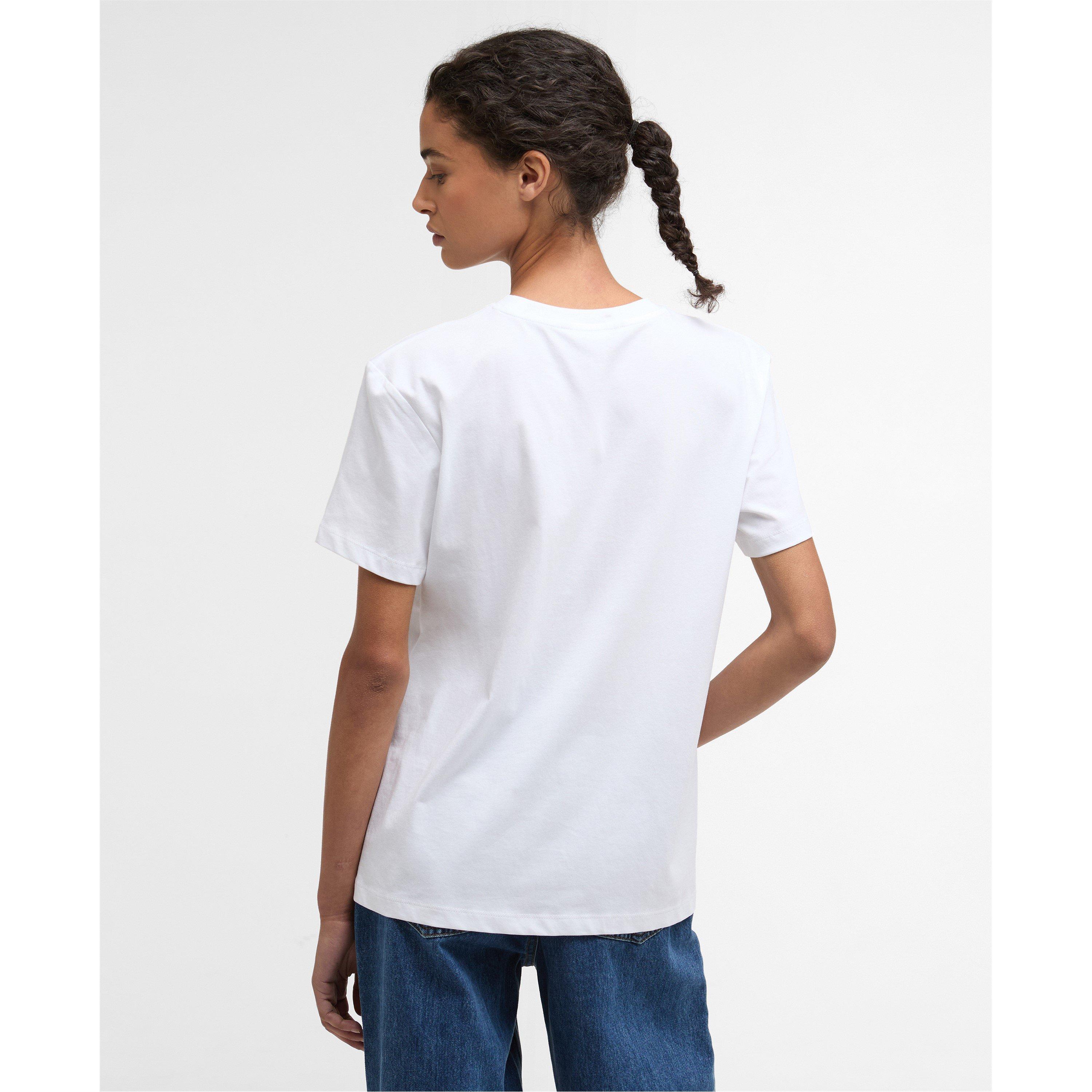 White - Barbour - Womens Bedale T-Shirt - 3