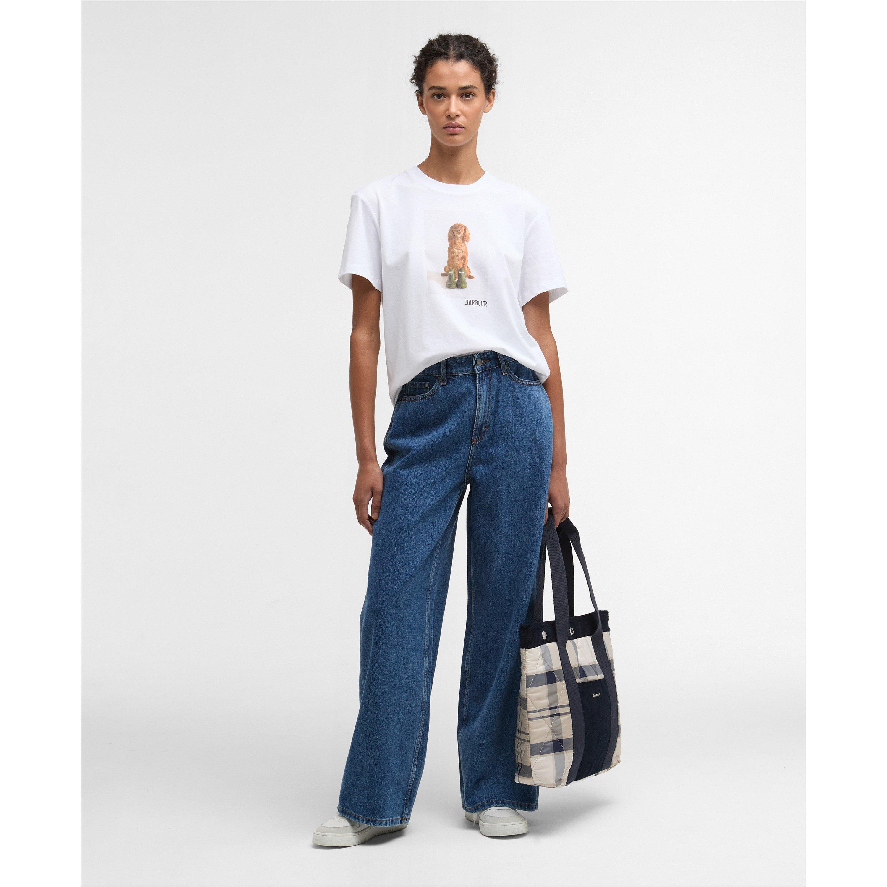 White - Barbour - Womens Bedale T-Shirt - 5