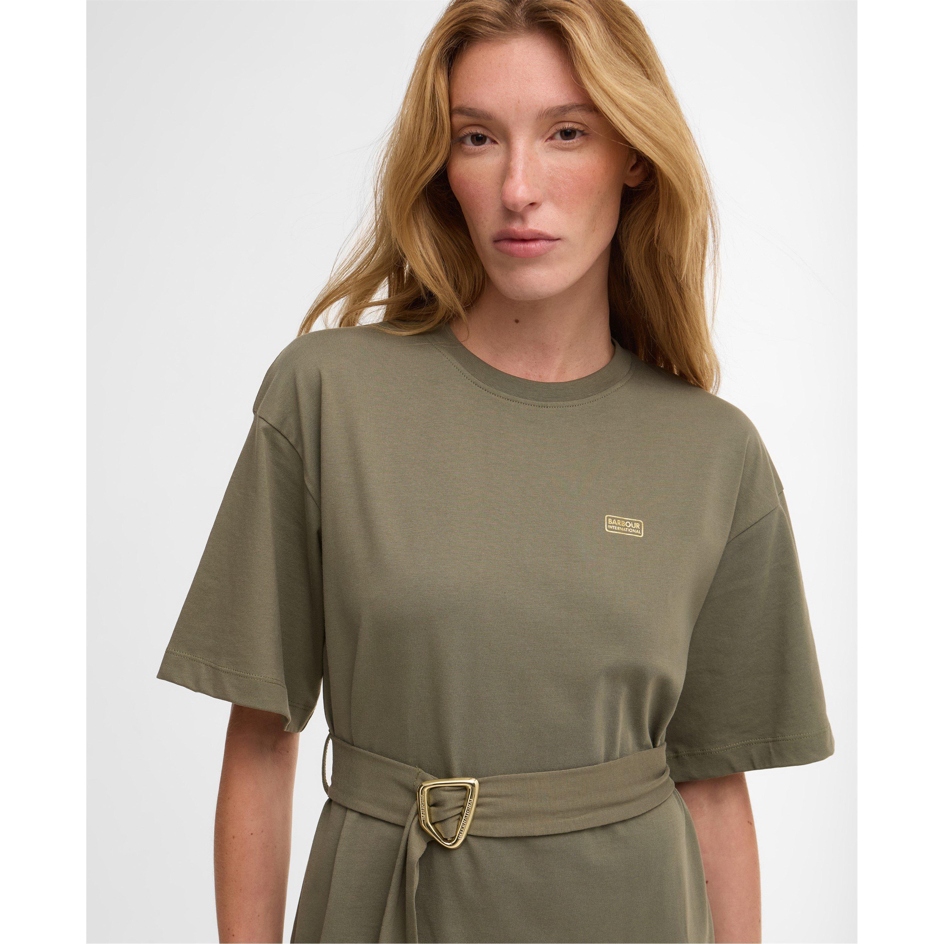 Dusky Khaki - Barbour International - Womens Uma Mini Dress - 4