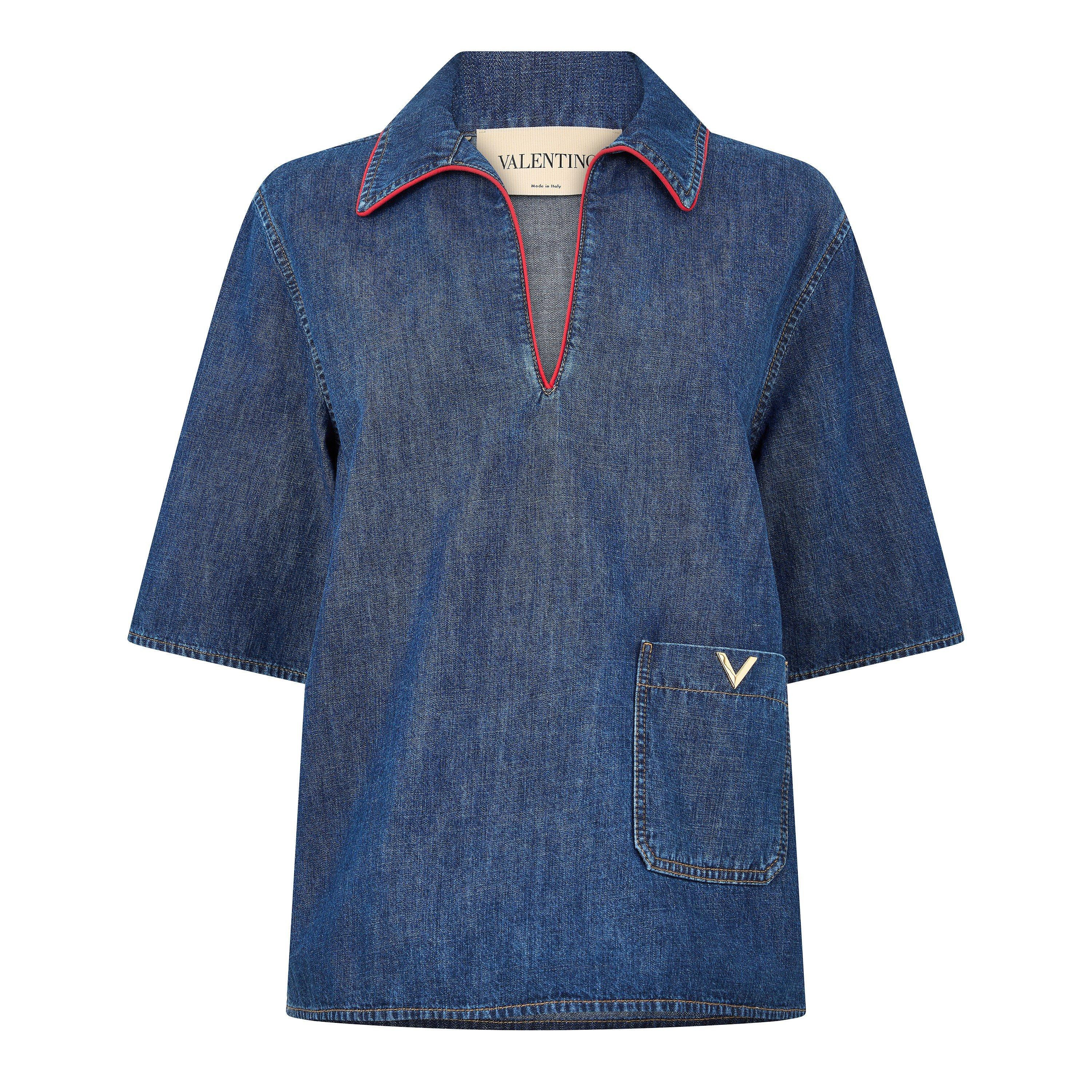 Denim Scuro - Valentino - Val Chambray Shirt Ld63 - 1