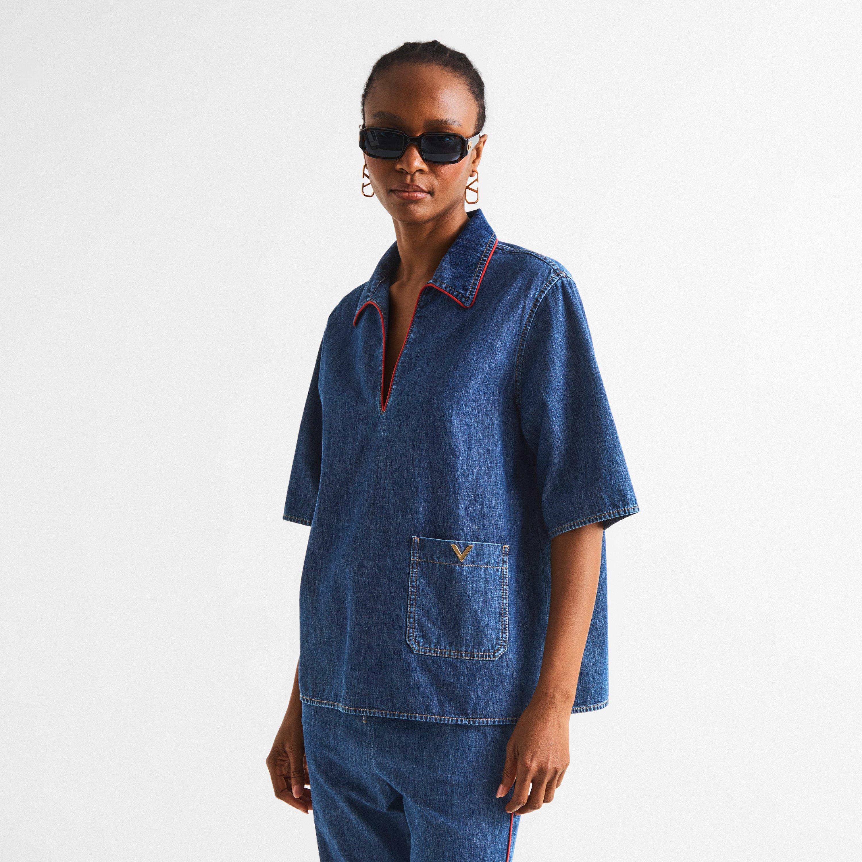 Denim Scuro - Valentino - Val Chambray Shirt Ld63 - 3