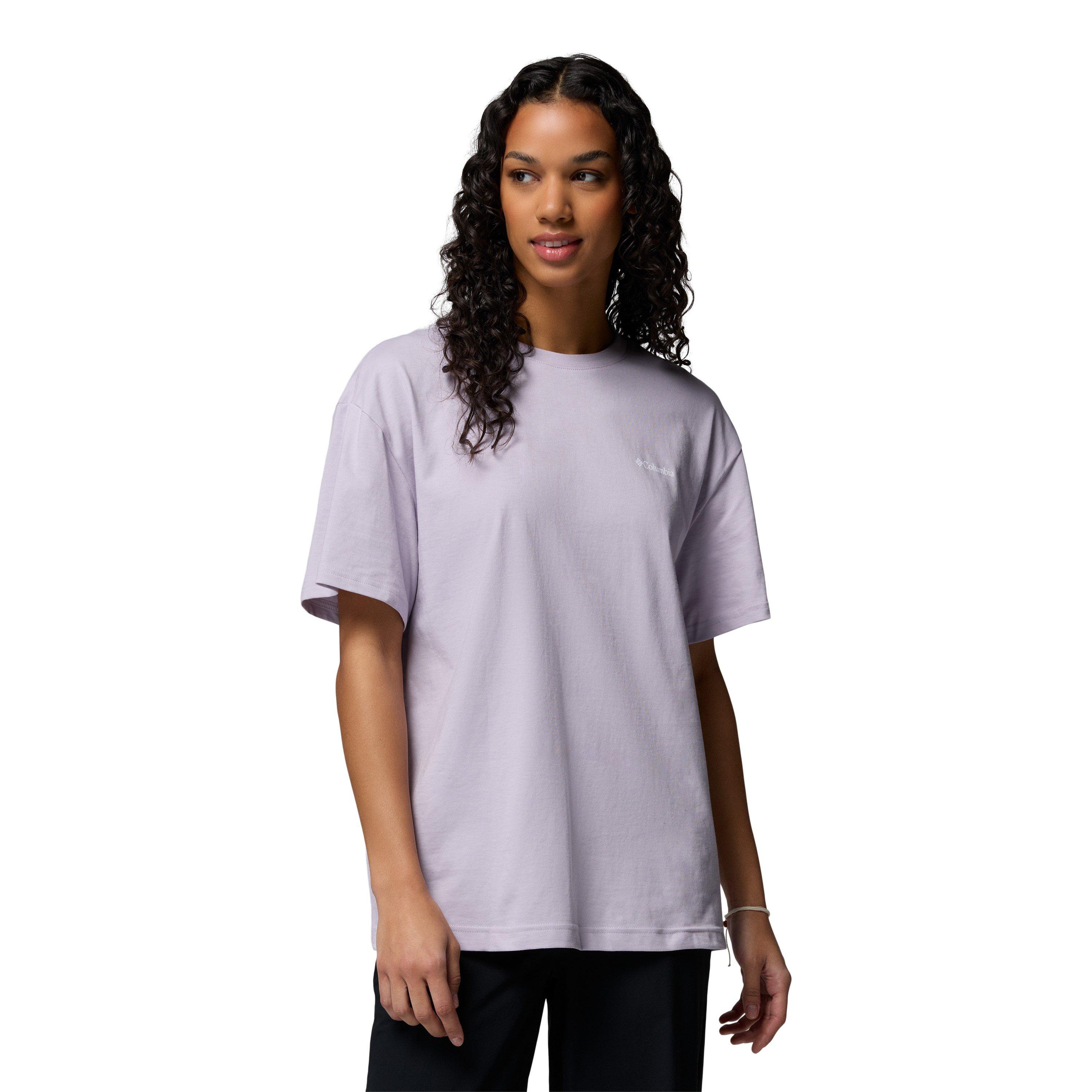 Columbia Women's Oversized T-Shirt - Lavender Floral - 14 (L)