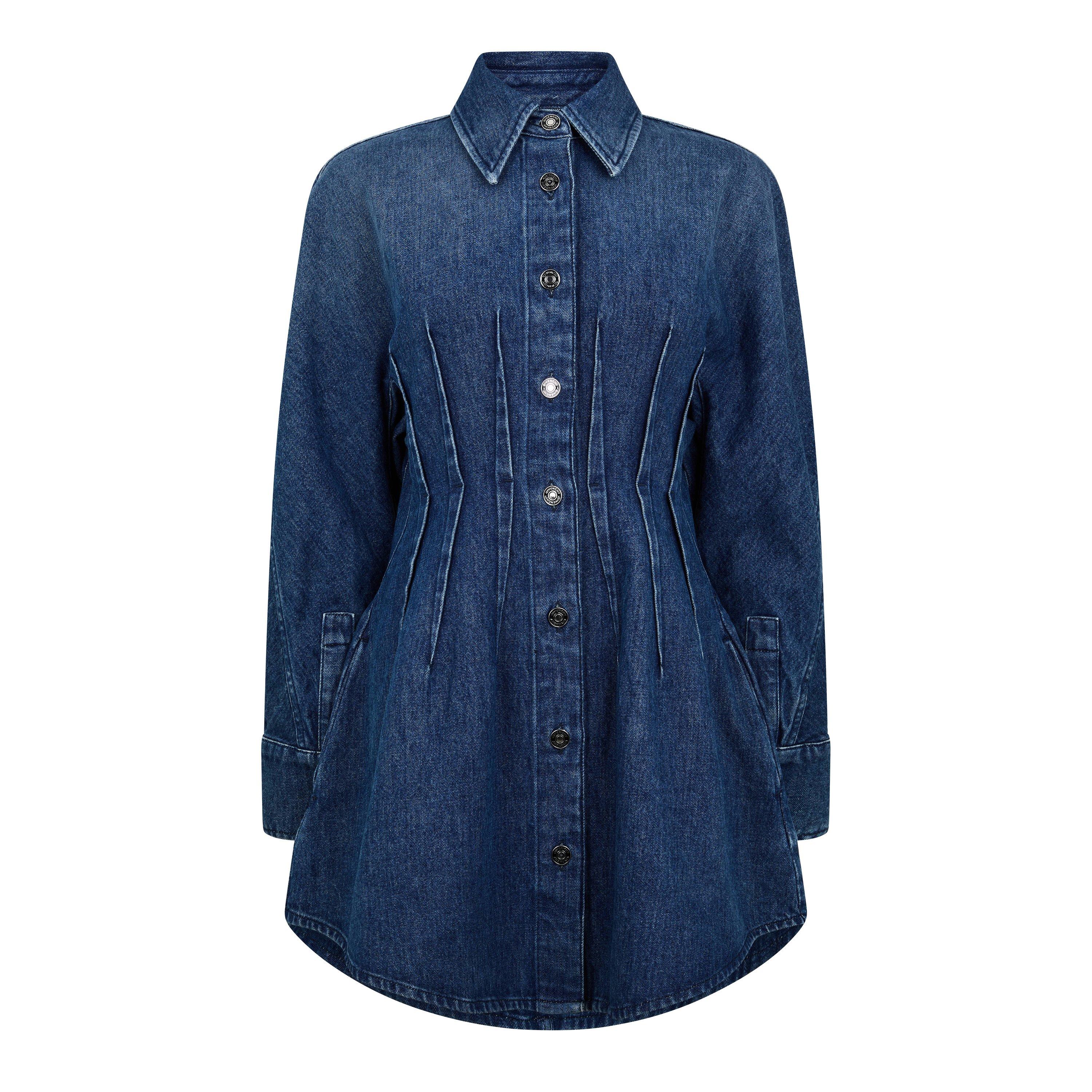 GIVENCHY Women's GIV Denim Mini Dress - Medium Blue - Size 40 (UK 12)
