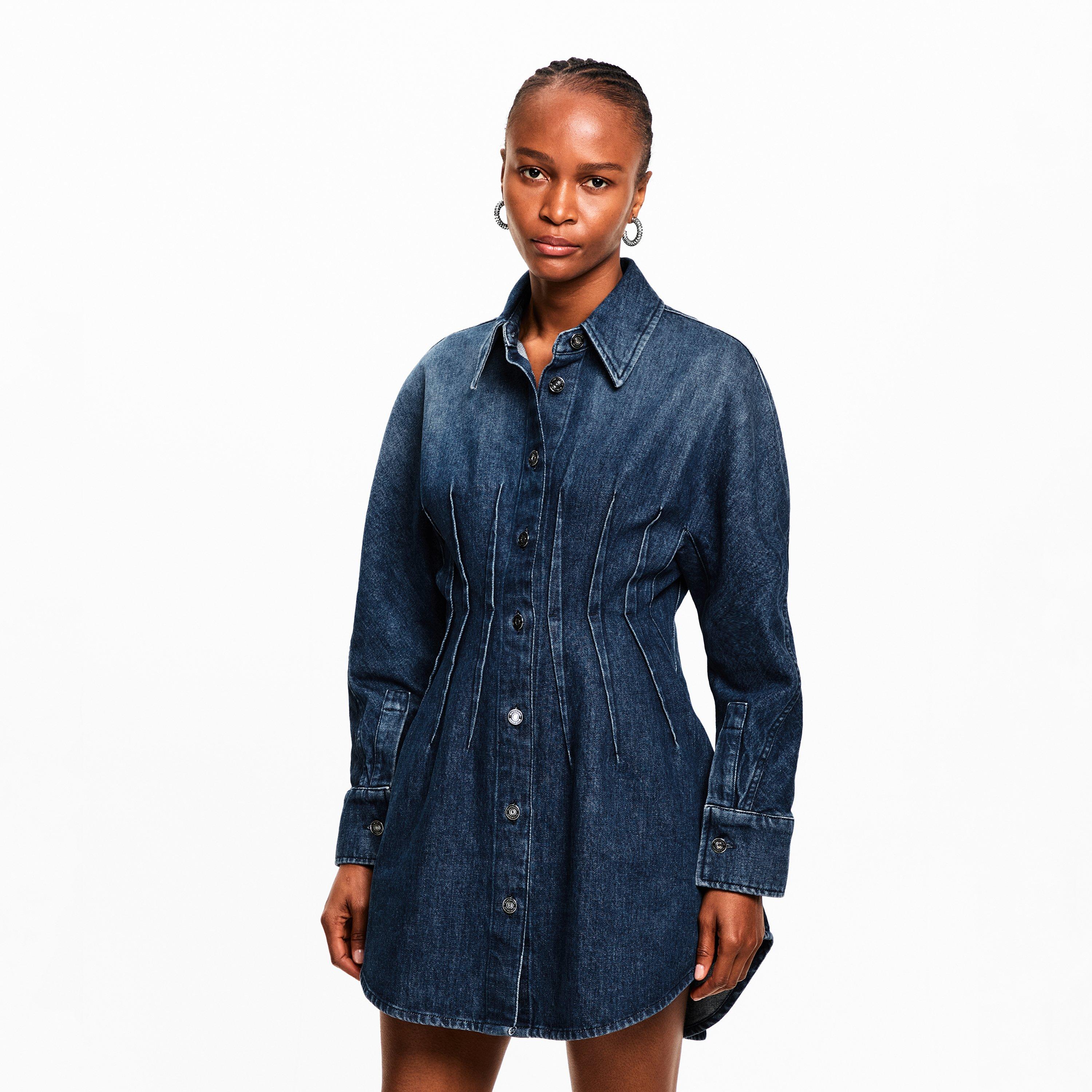 Medium Blue - GIVENCHY - Women's GIV Denim Mini Dress - 3