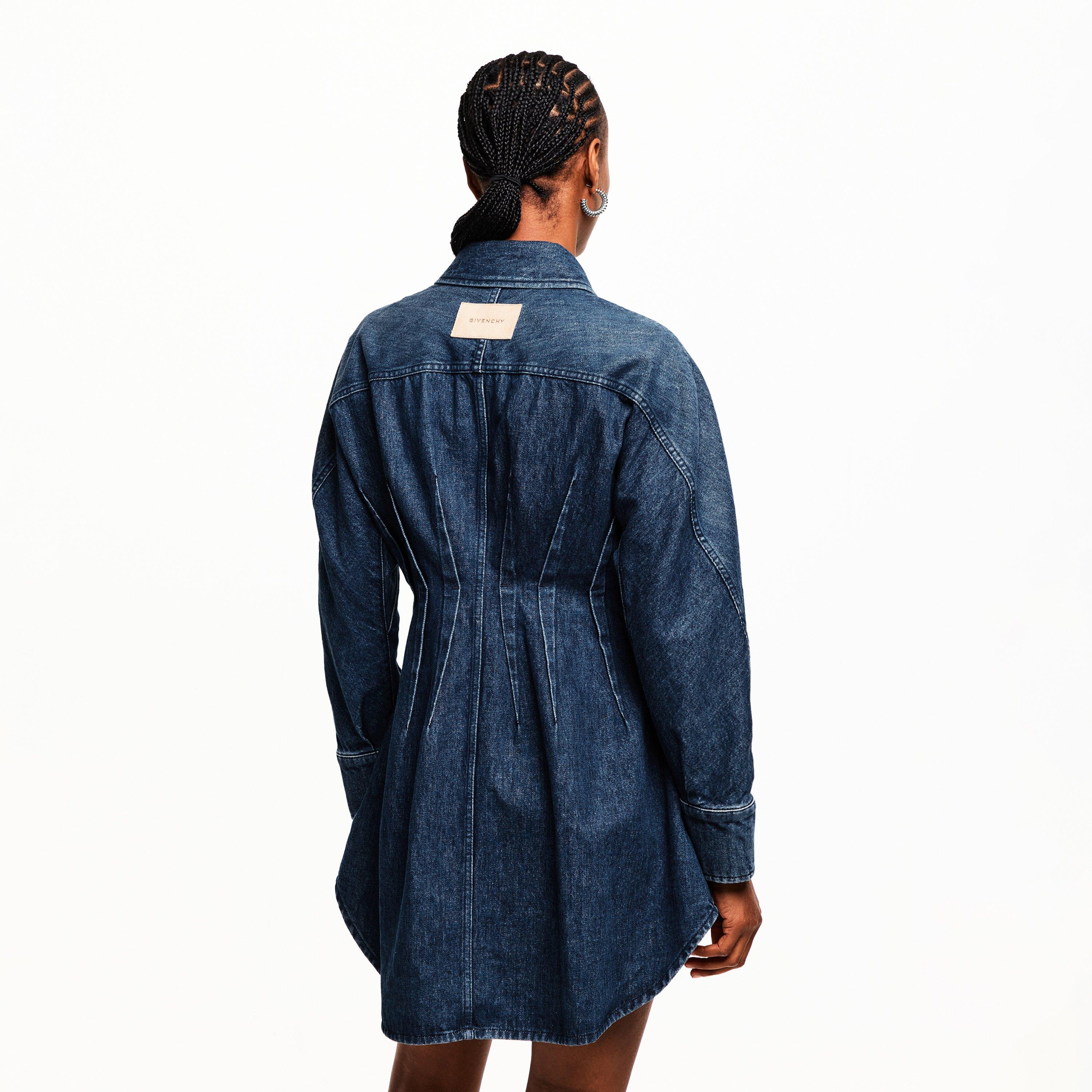 Medium Blue - GIVENCHY - Women's GIV Denim Mini Dress - 4