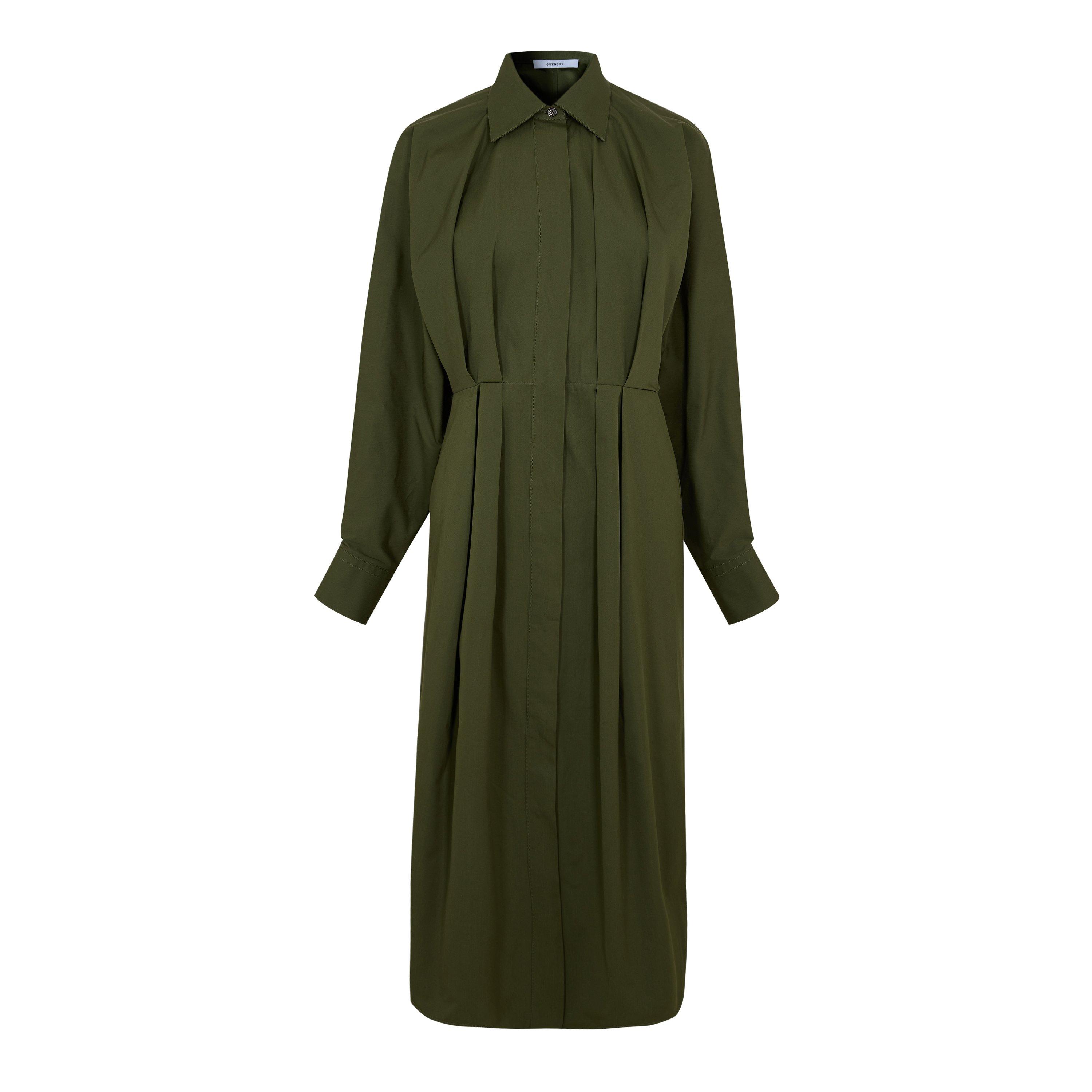GIVENCHY Women's GIV Shirt Dress - Khaki - Size 38 (UK 10)