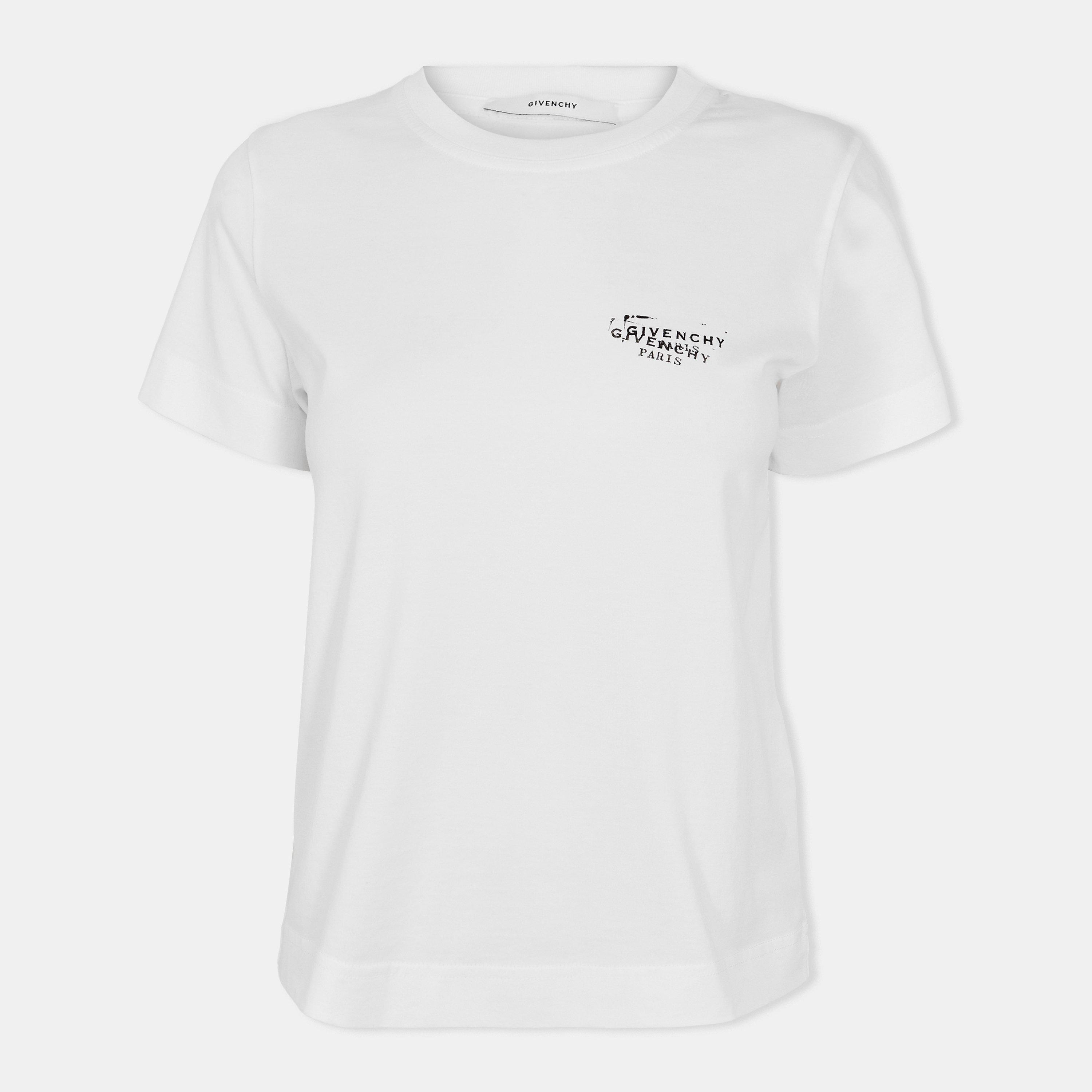 GIVENCHY Women's GIV Stamp T-Shirt - White - Size 38 (UK 10)