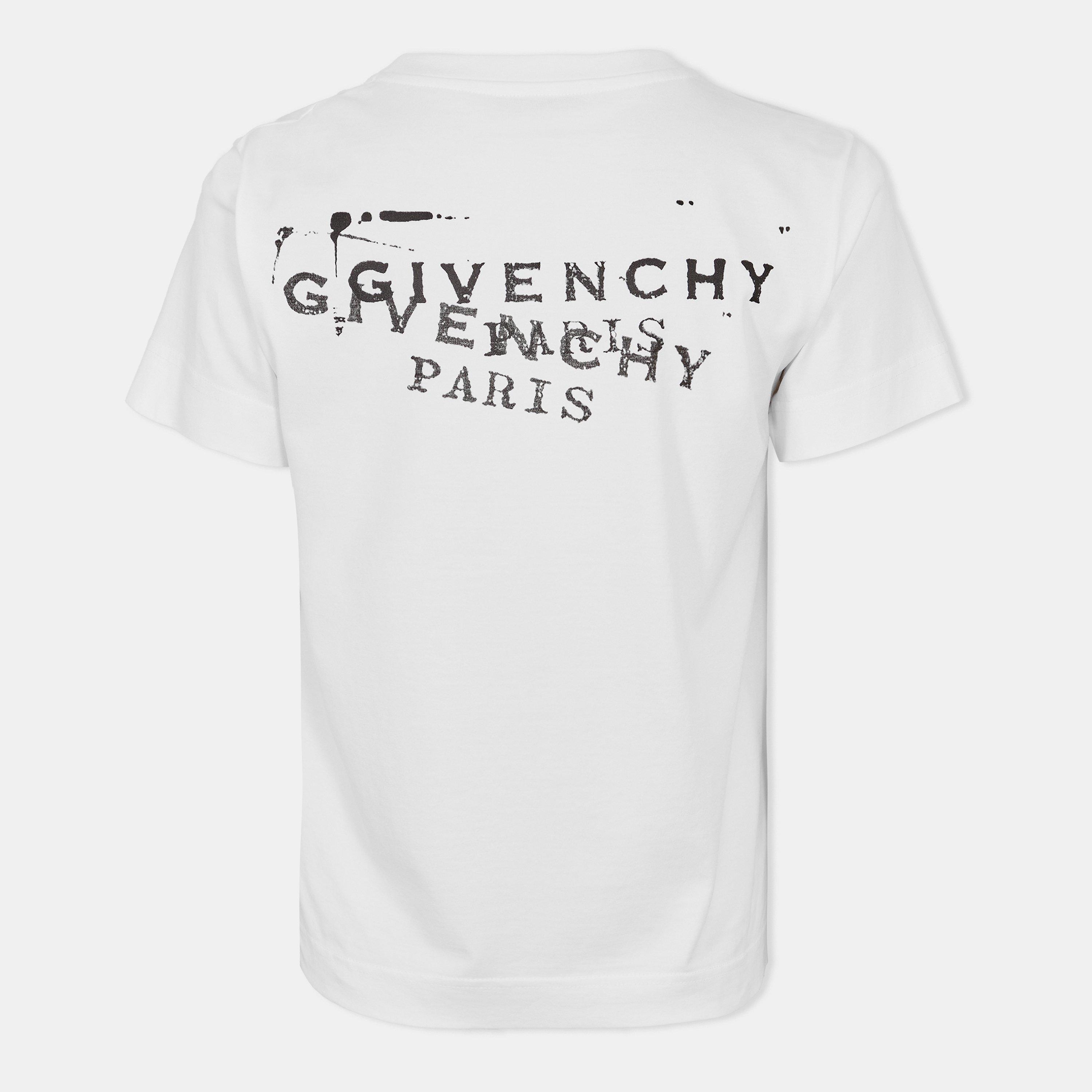 White - GIVENCHY - Women's GIV Stamp T-Shirt - 2