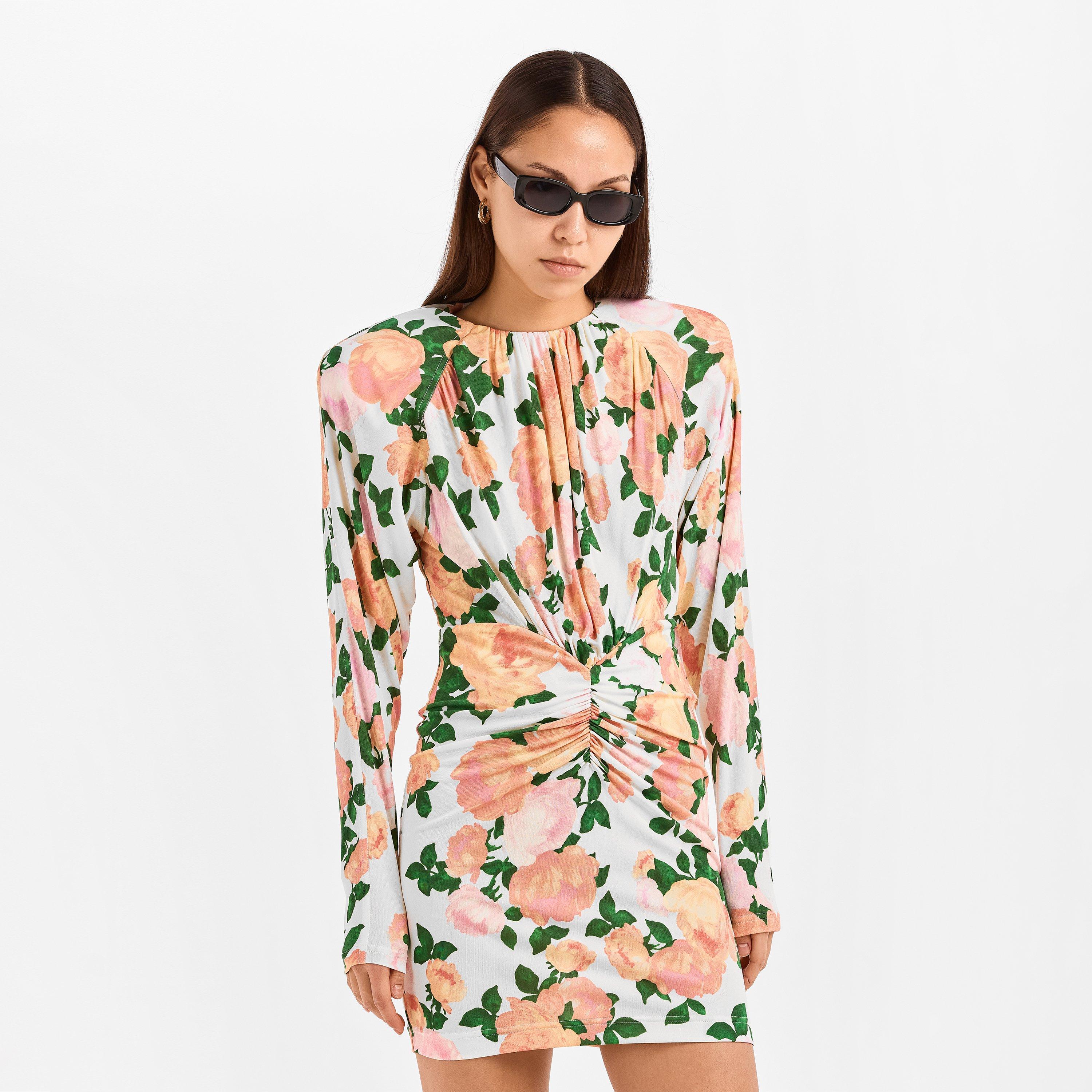 Multi Pink - Stella McCartney - Women's Crepe Mini Dress - 3