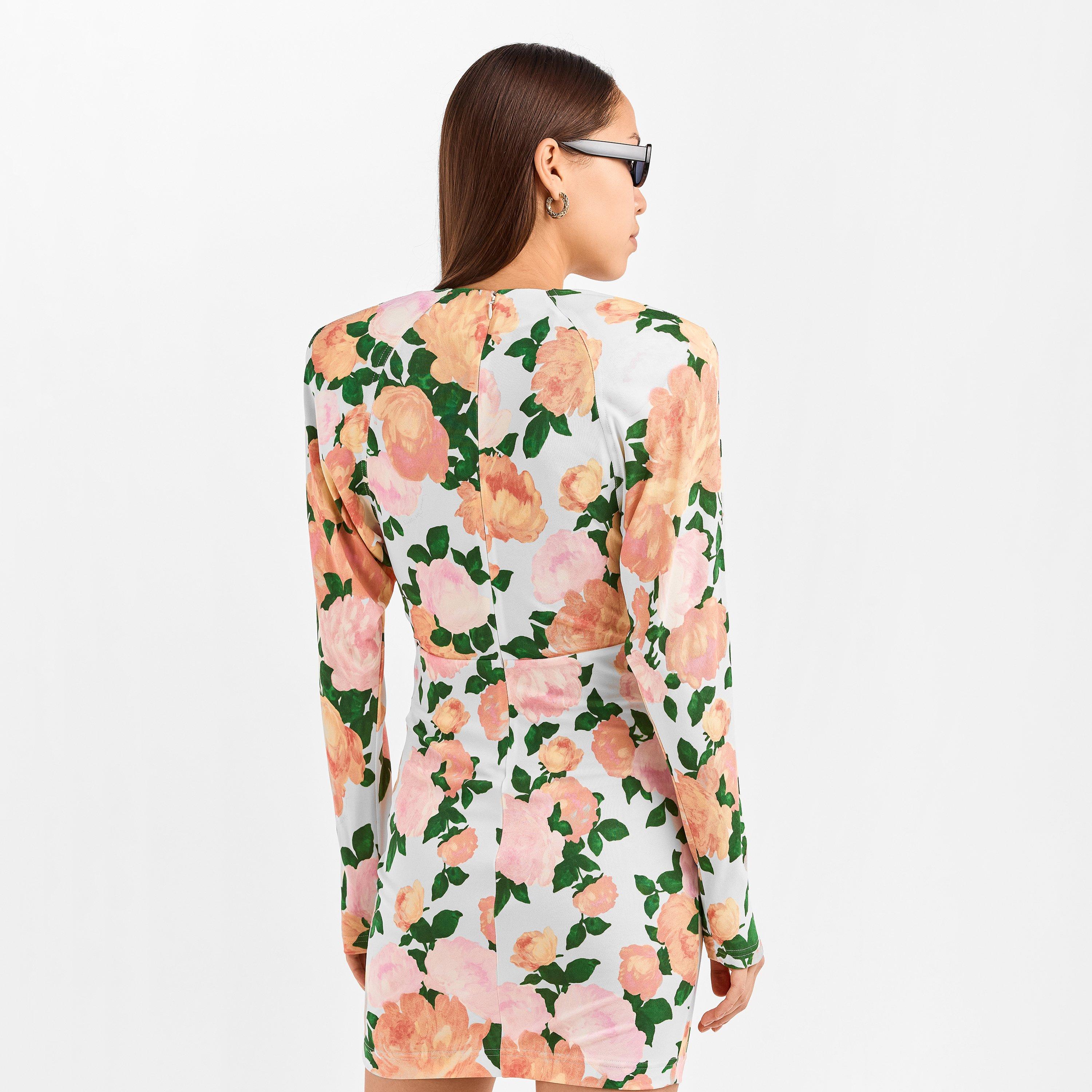 Multi Pink - Stella McCartney - Women's Crepe Mini Dress - 4