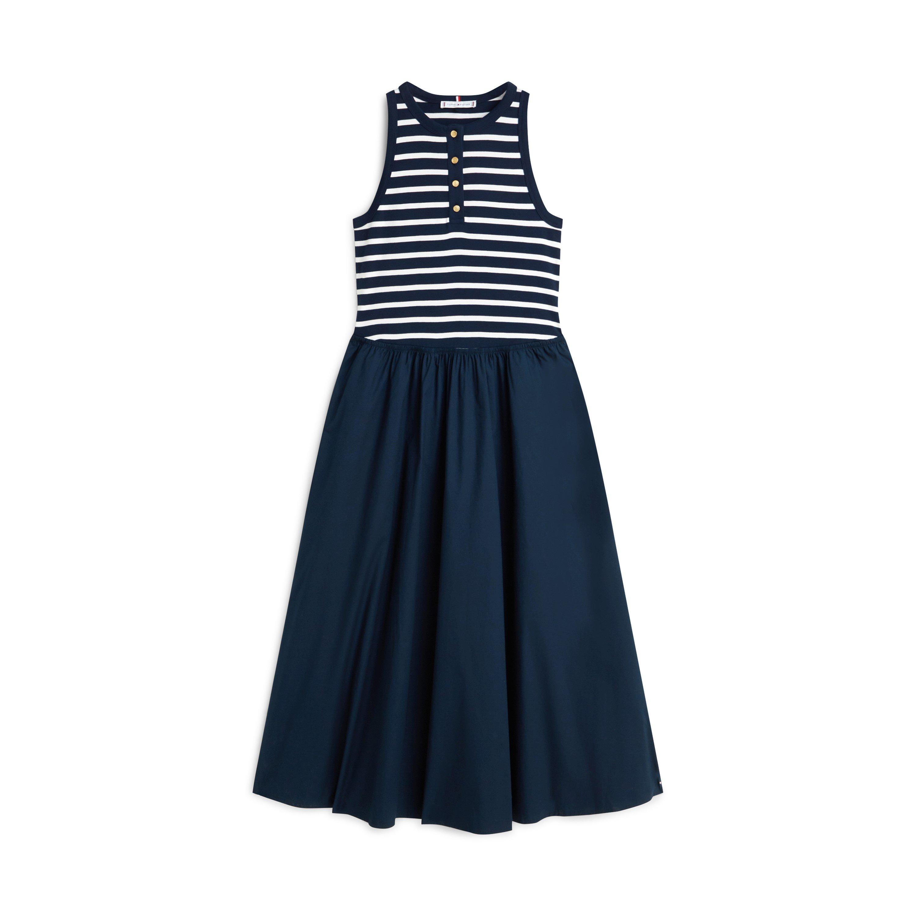Dark Night/Ecru - Tommy Hilfiger - Tommy Poplin Dress Ld63 - 1