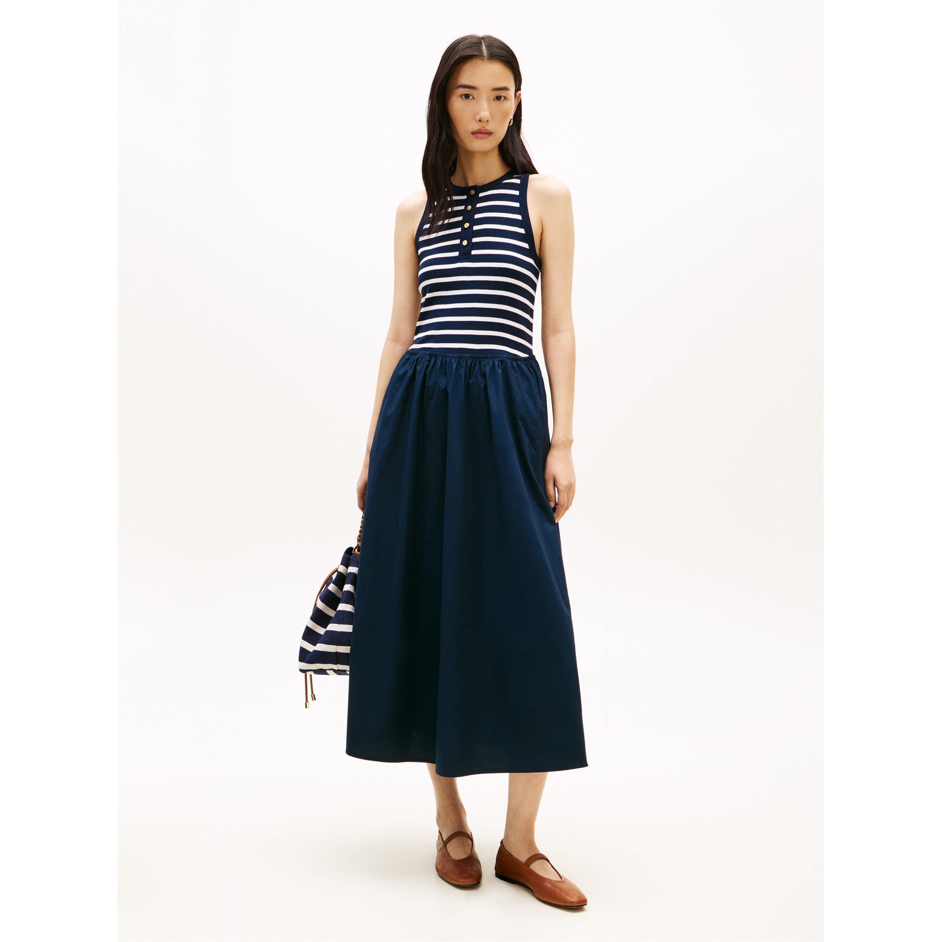 Dark Night/Ecru - Tommy Hilfiger - Tommy Poplin Dress Ld63 - 2