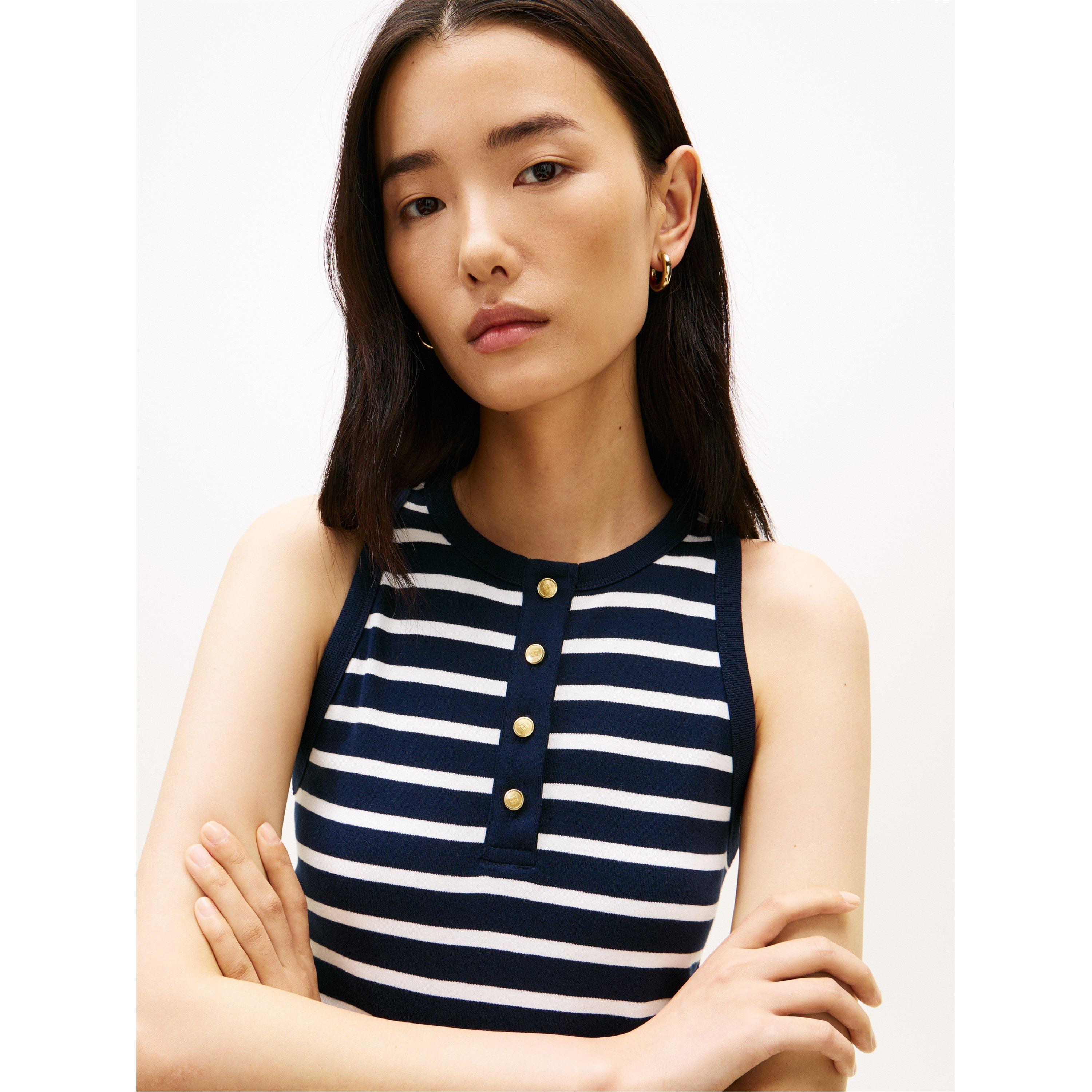 Dark Night/Ecru - Tommy Hilfiger - Tommy Poplin Dress Ld63 - 3