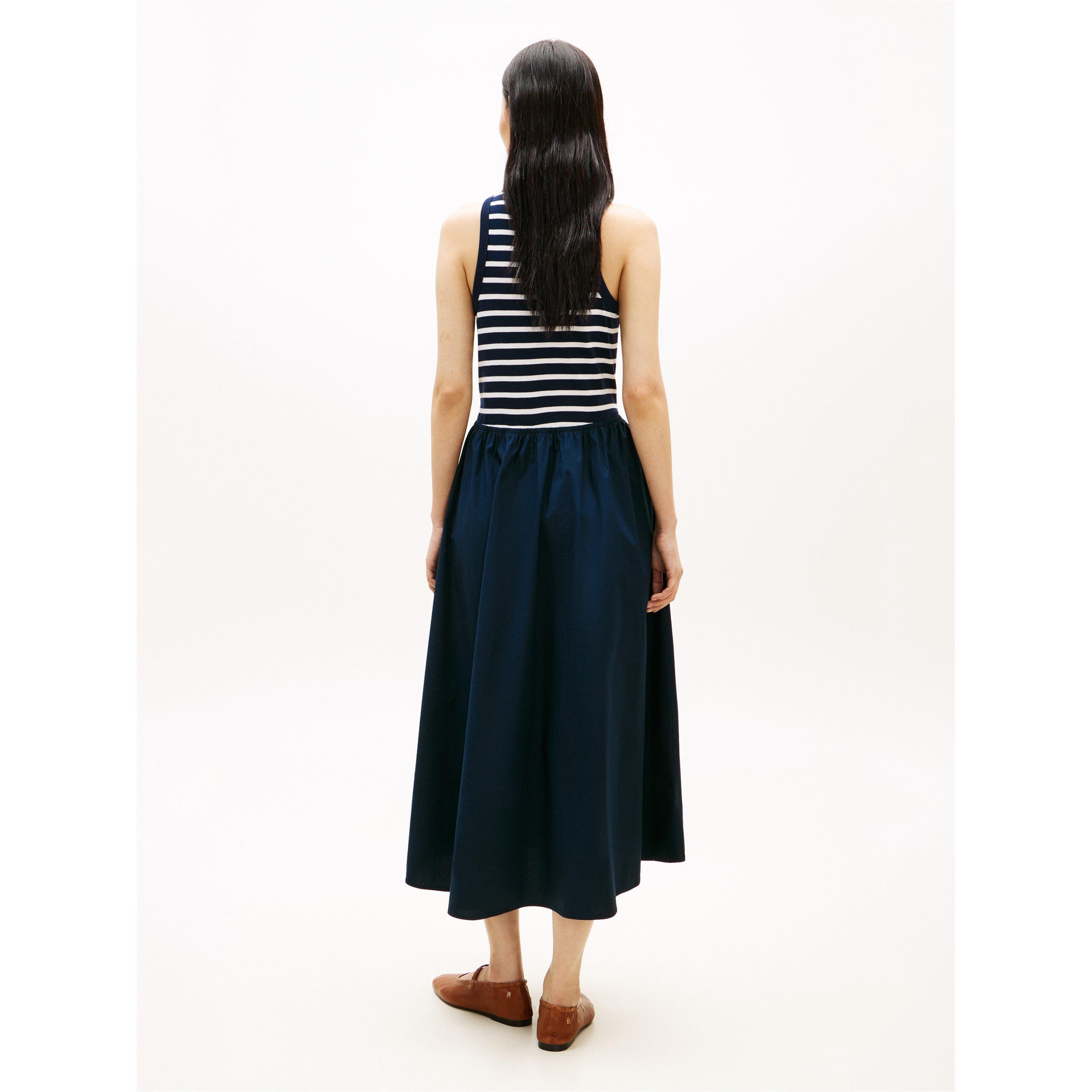 Dark Night/Ecru - Tommy Hilfiger - Tommy Poplin Dress Ld63 - 5