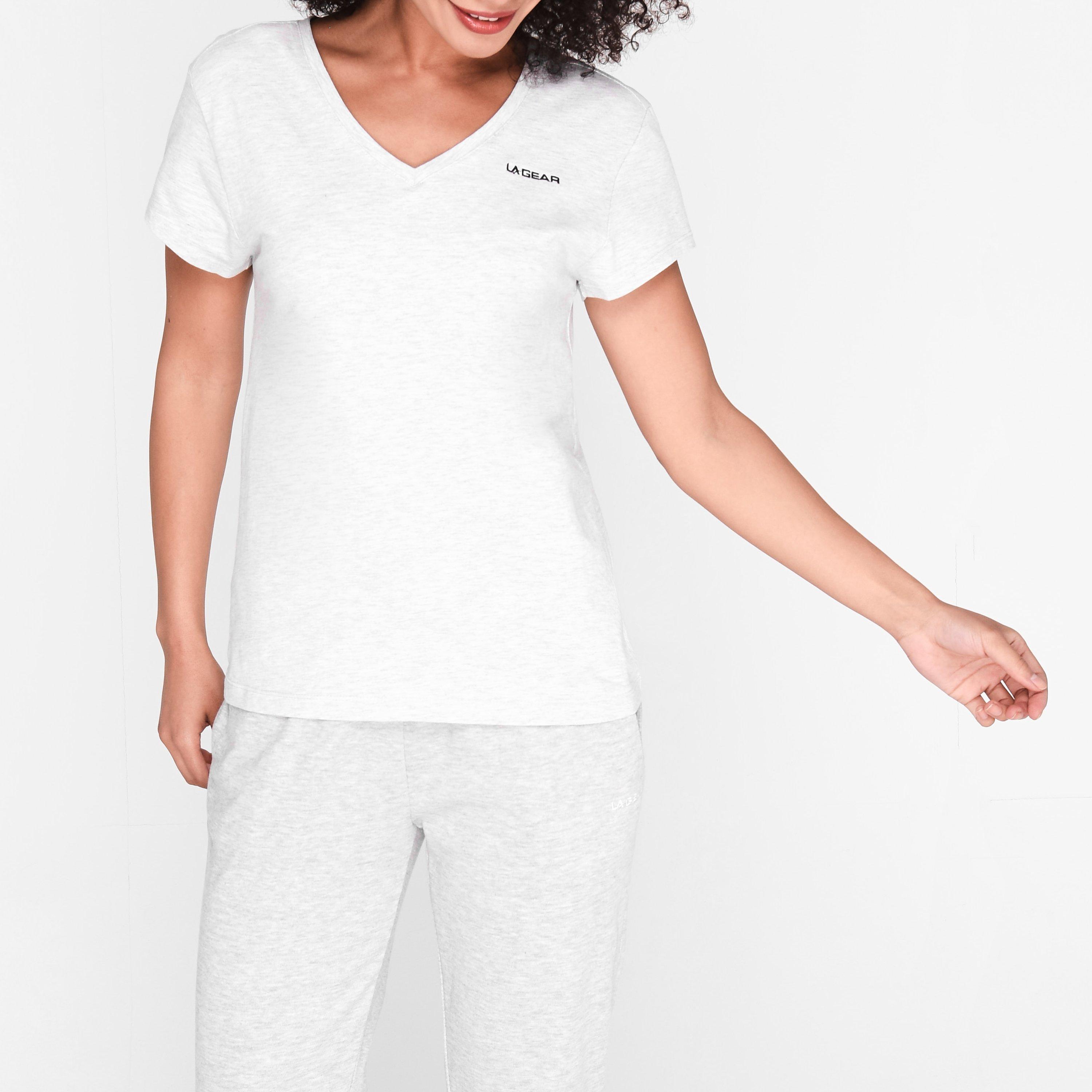 Ijs Grijs Marl - LA Gear - V Neck T Shirt Ladies - 2