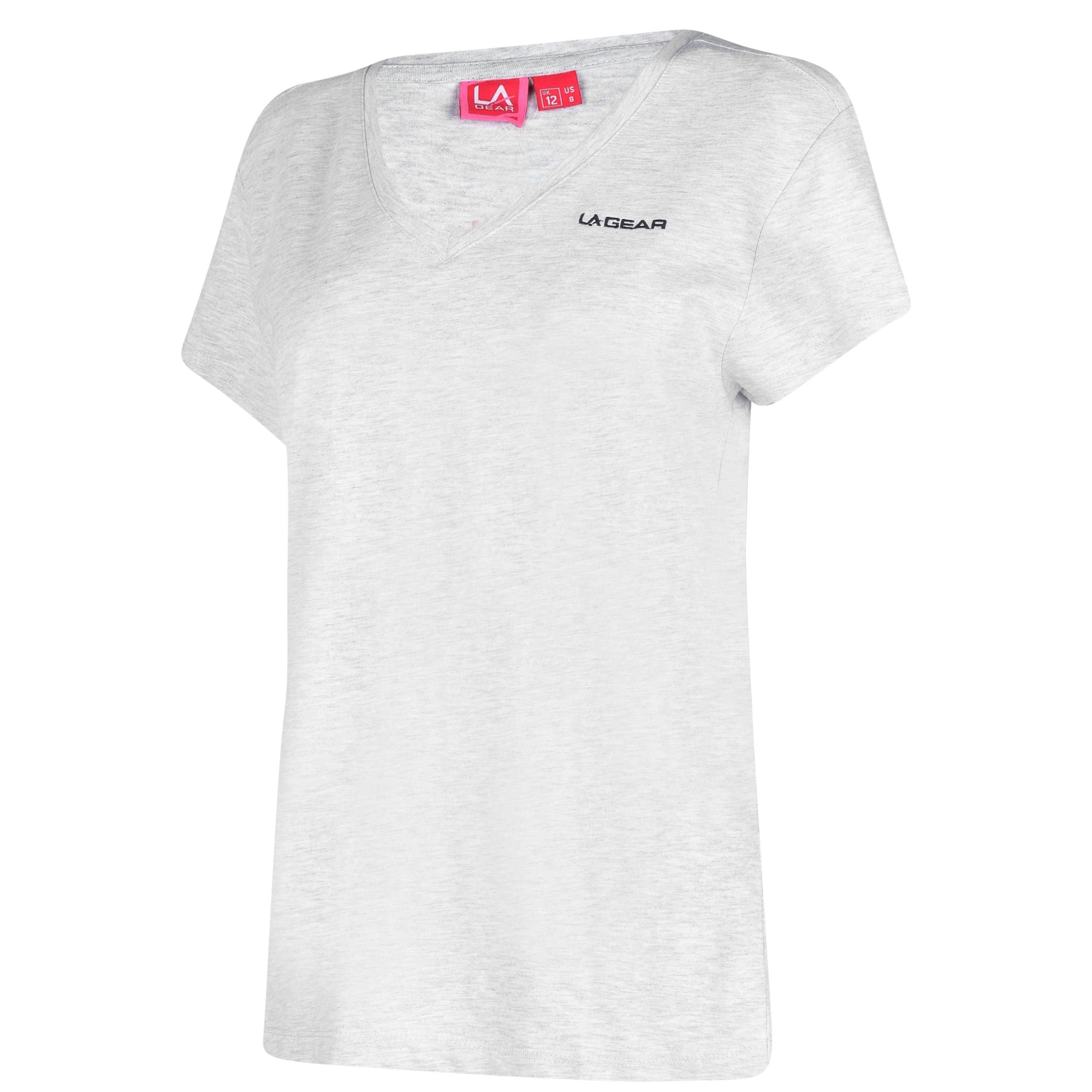 Ijs Grijs Marl - LA Gear - V Neck T Shirt Ladies - 6