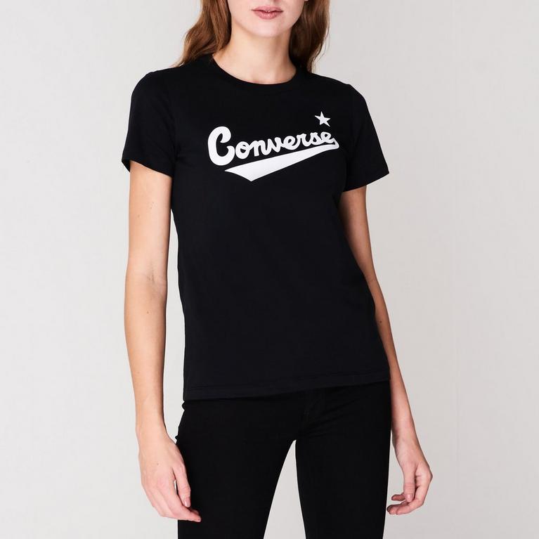 Noir - Converse - Converse Nova Logo T Shirt Ladies - 2