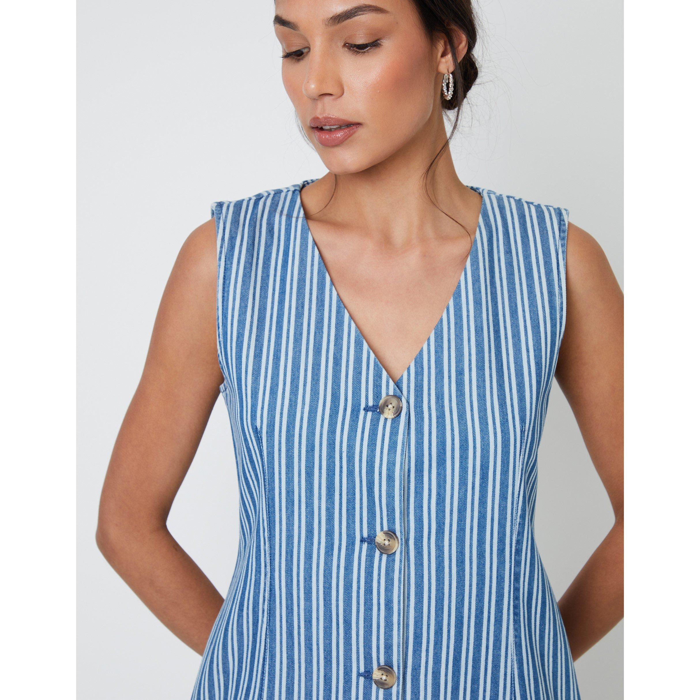 Mid Wash - Threadbare - Delancy Mini Dress - 4