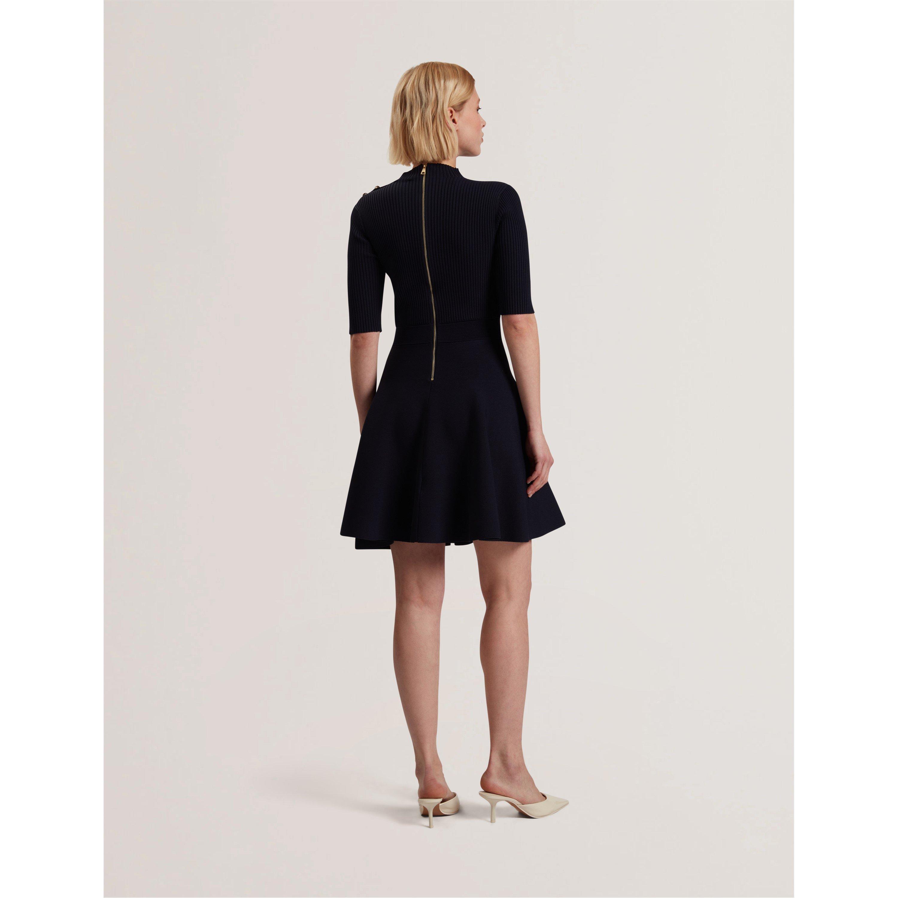 Blu navy - Ted Baker - Women's Knitted Skater Dress - 3
