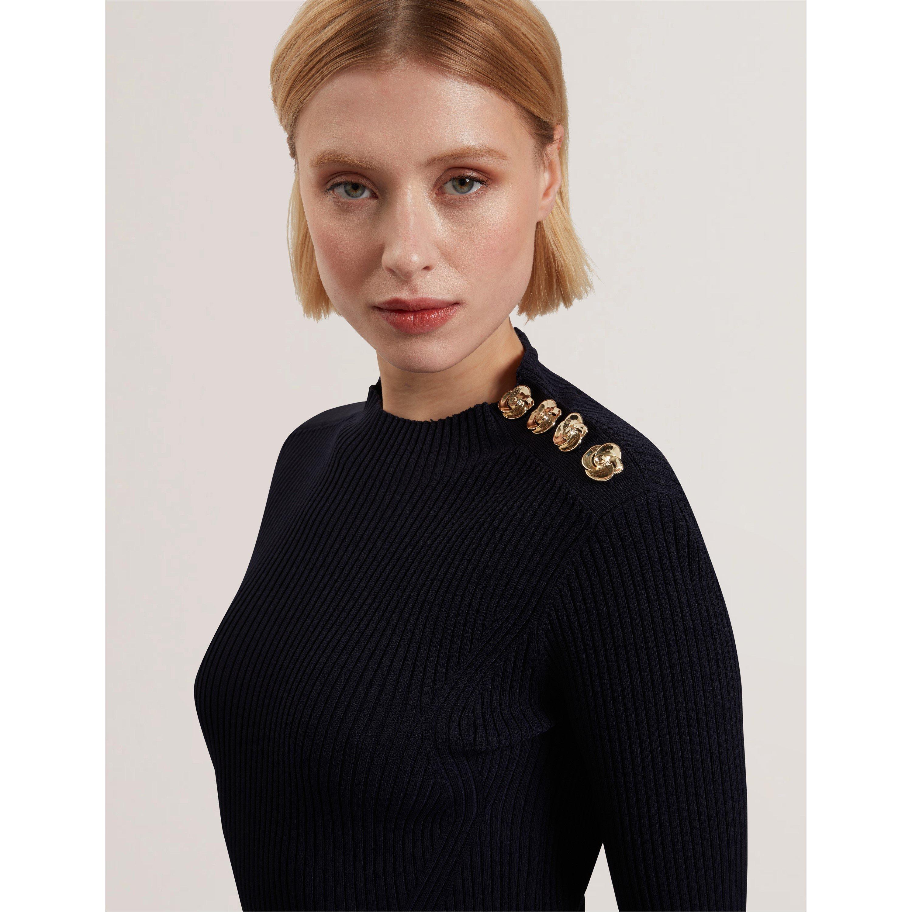 Blu navy - Ted Baker - Women's Knitted Skater Dress - 4