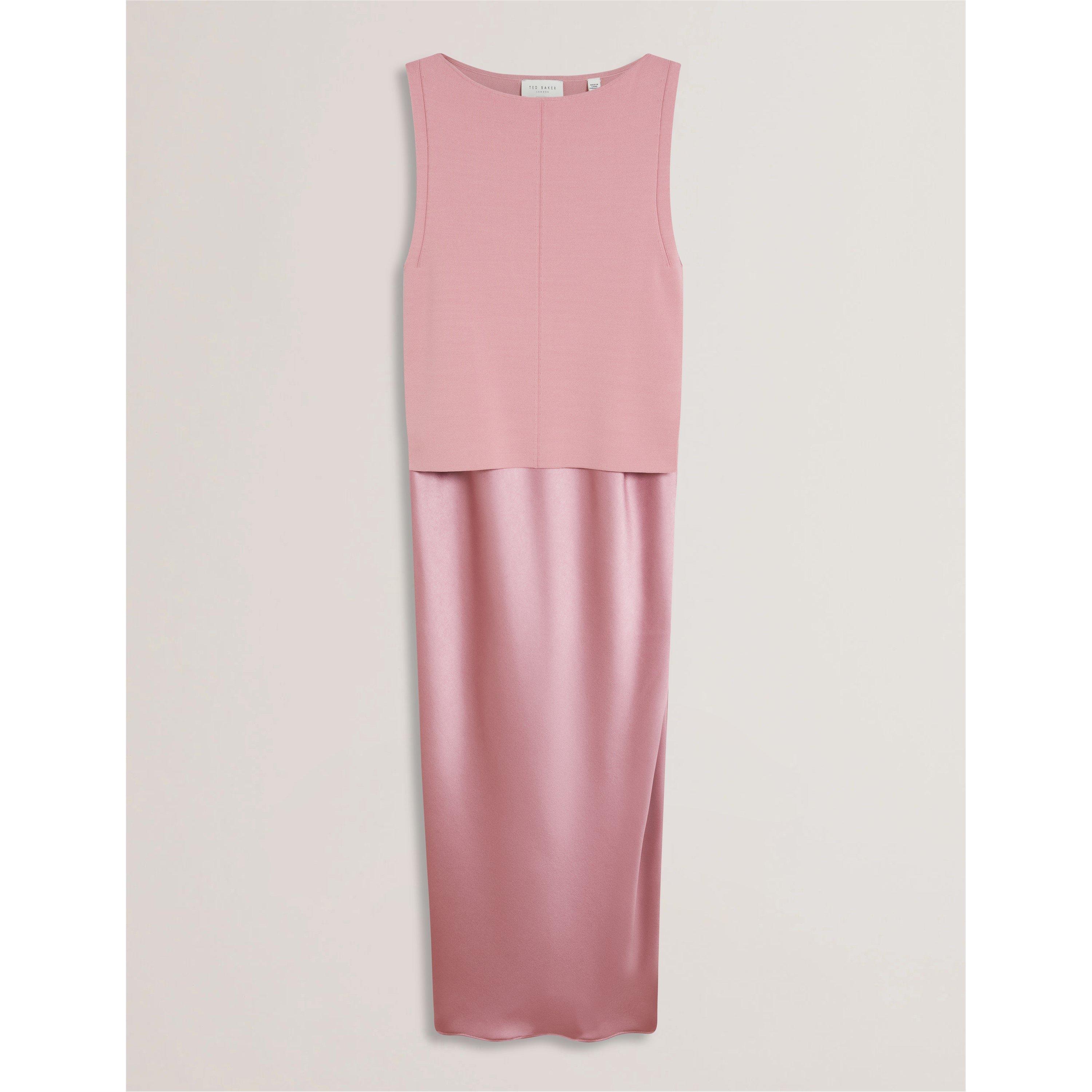 Ted Baker Women's Knitted Satin Slip Dress - Mid-Pink - 8 (XS)