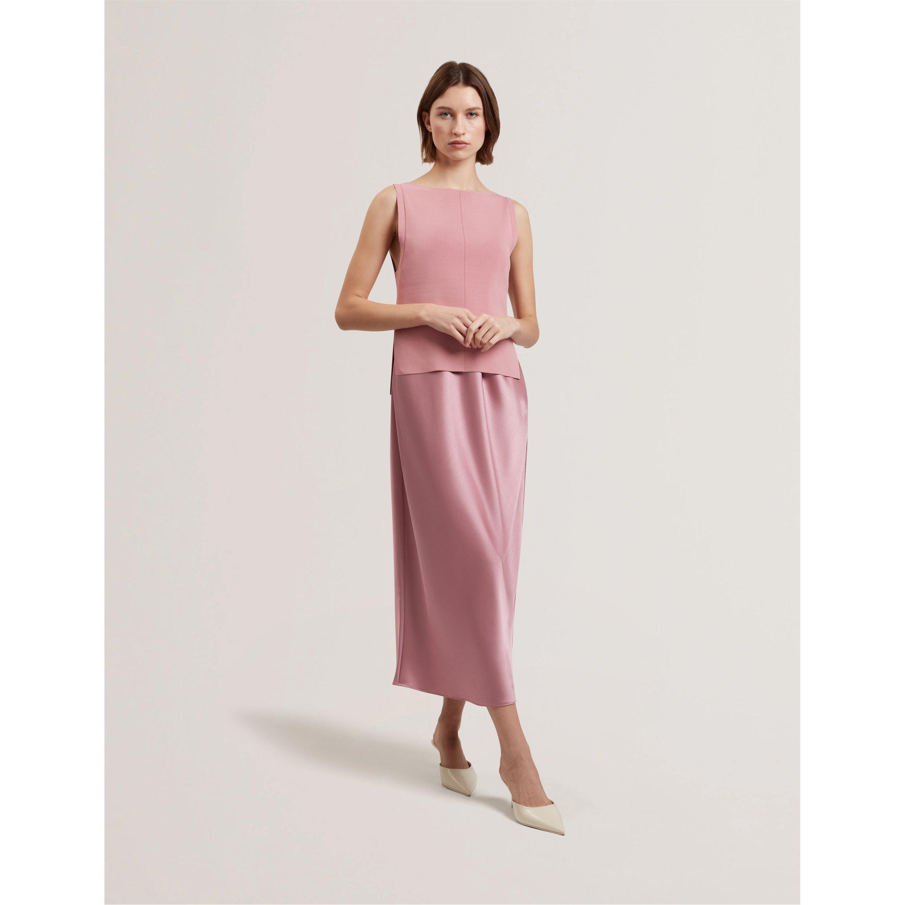 Mittelrosa - Ted Baker - Women's Knitted Satin Slip Dress - 2