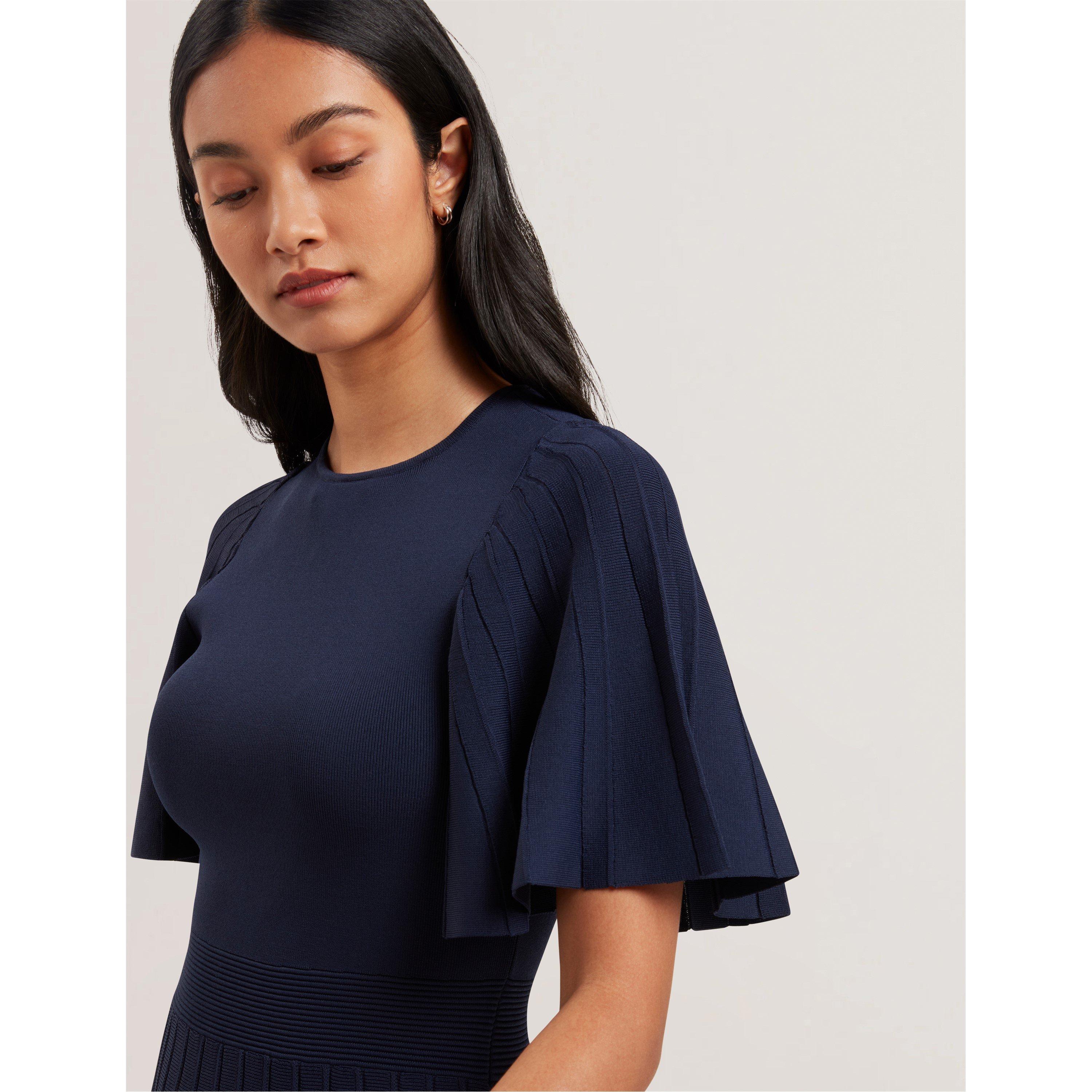 Blu navy - Ted Baker - Women's Knitted Skater Mini Dress - 4