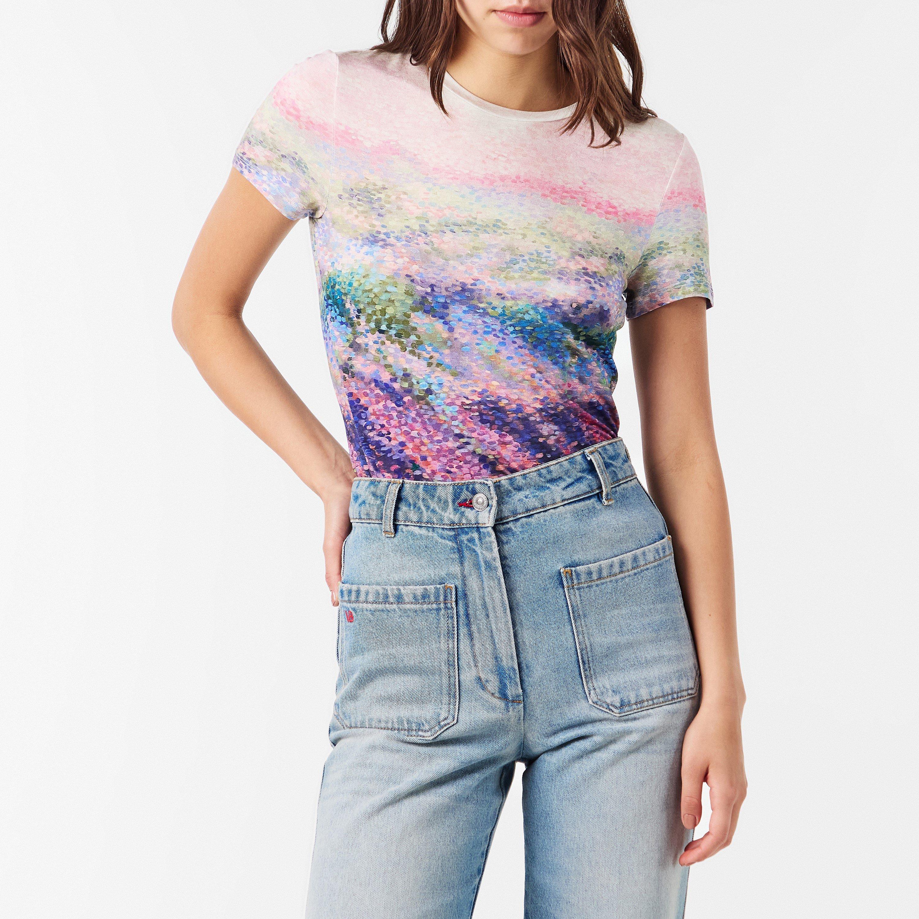 Mid-Pink - Ted Baker - Women's Slim Fit Print T-Shirt - 3