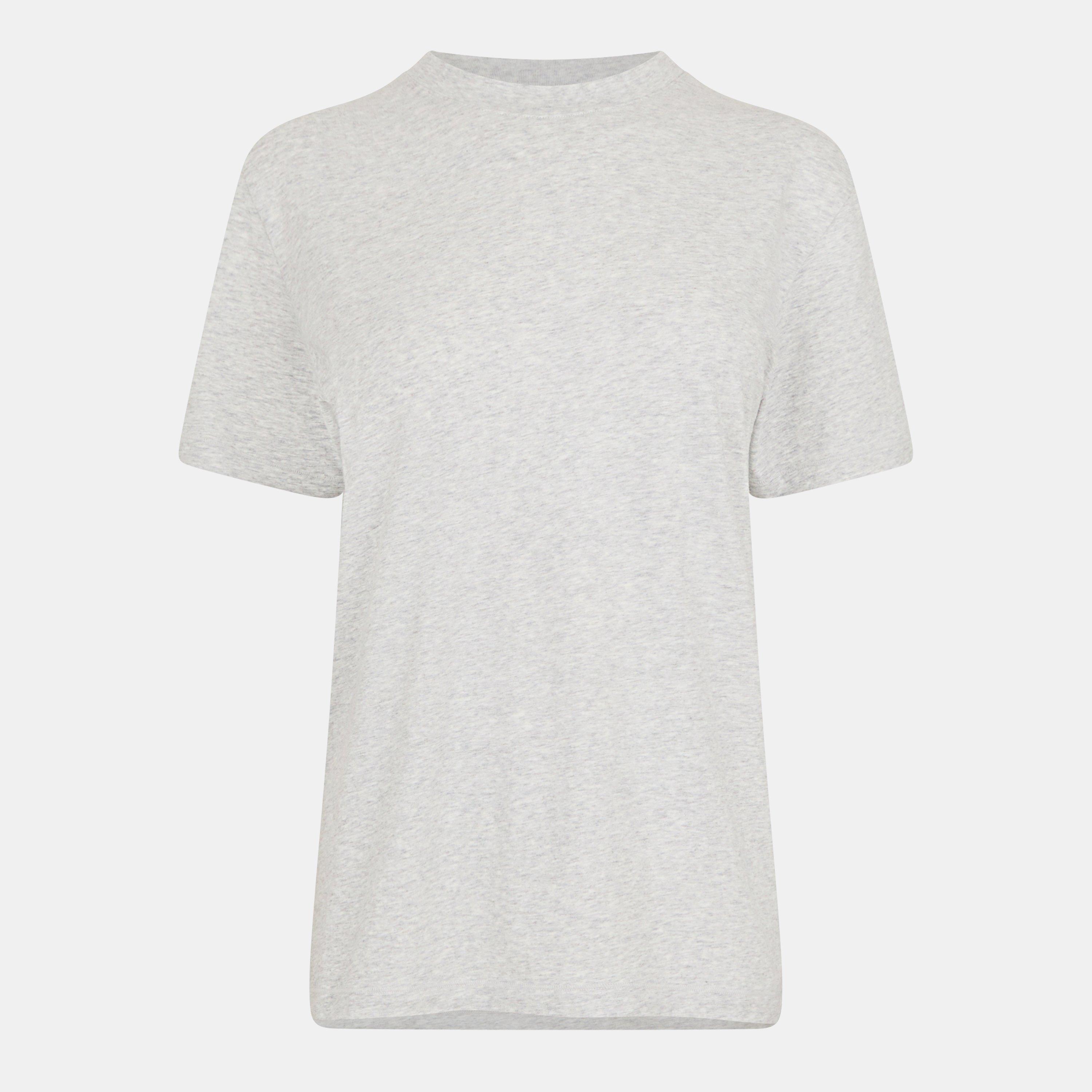 SKIMS Womens Boyfriend Oversized T-Shirt - Light Hthr Grey - Size 12 (M)