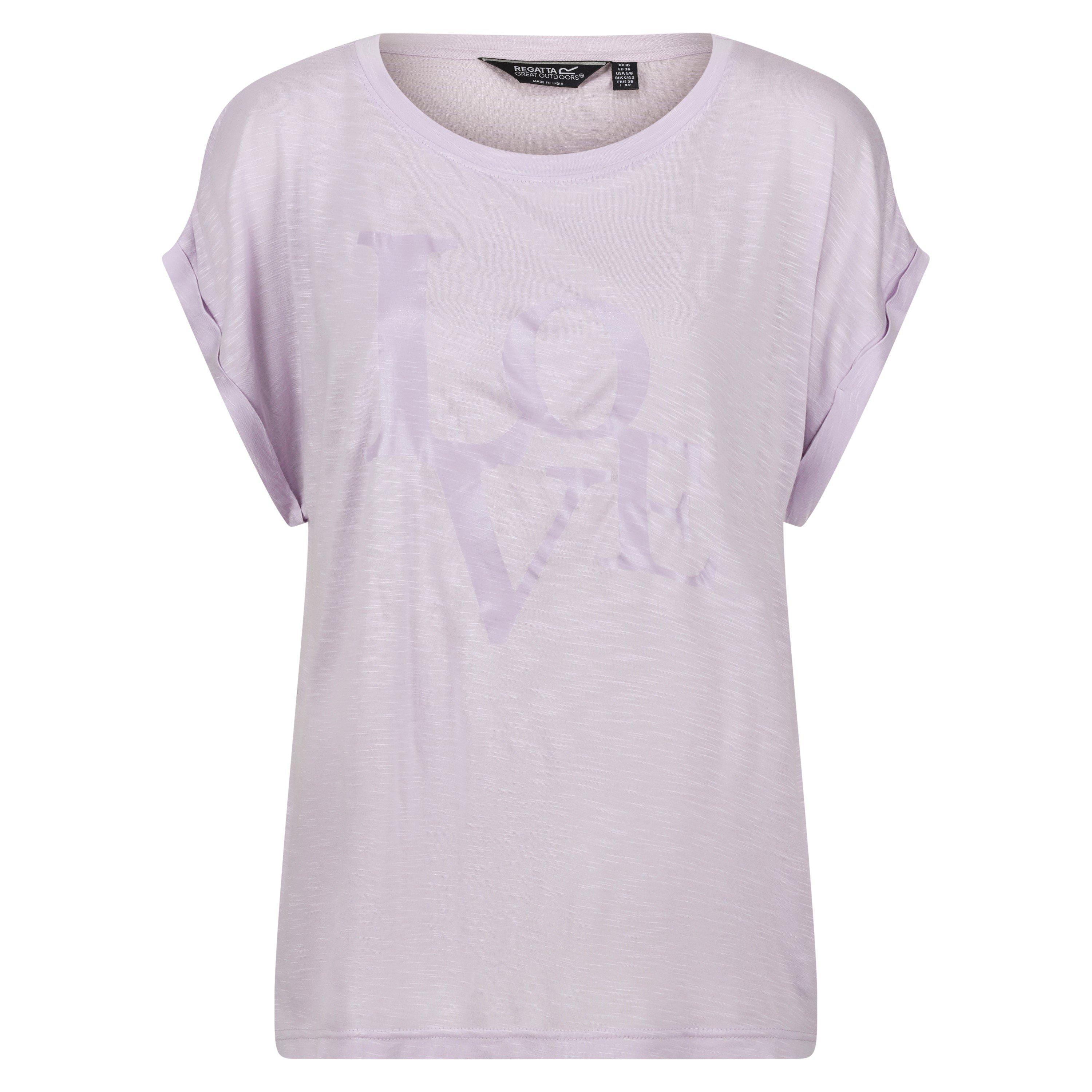 Regatta Women's Roselynn Oversized Fit T-Shirt - Pastel Lilac - 12 (M)